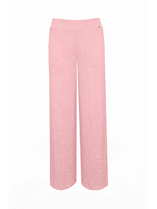 Calças Largas Texturadas Rosa - SAHOCO 