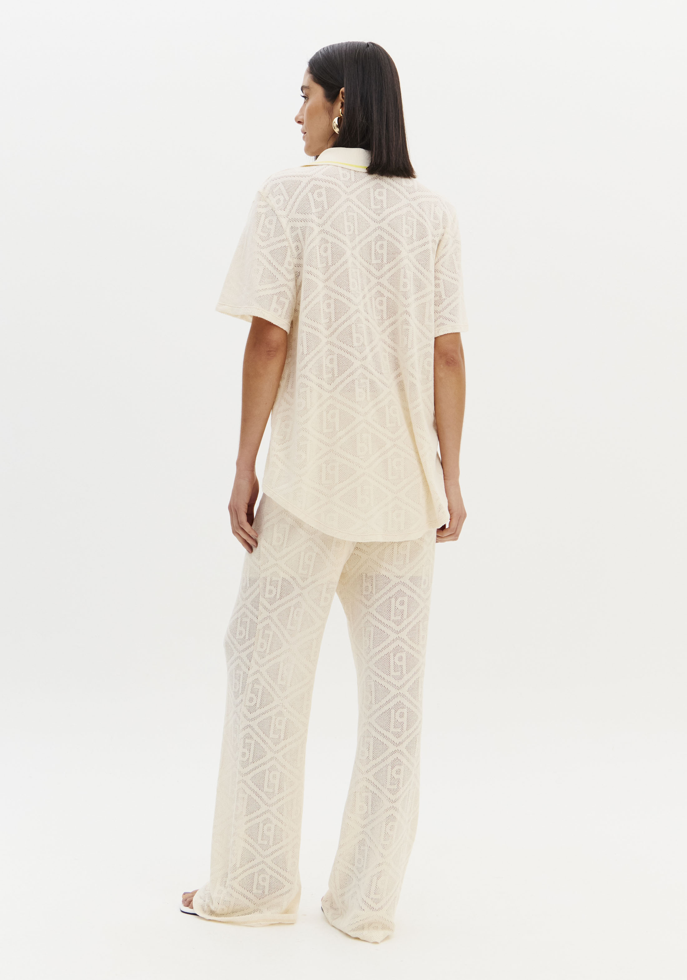 Calças em Rede Bege - Lança Perfume 5