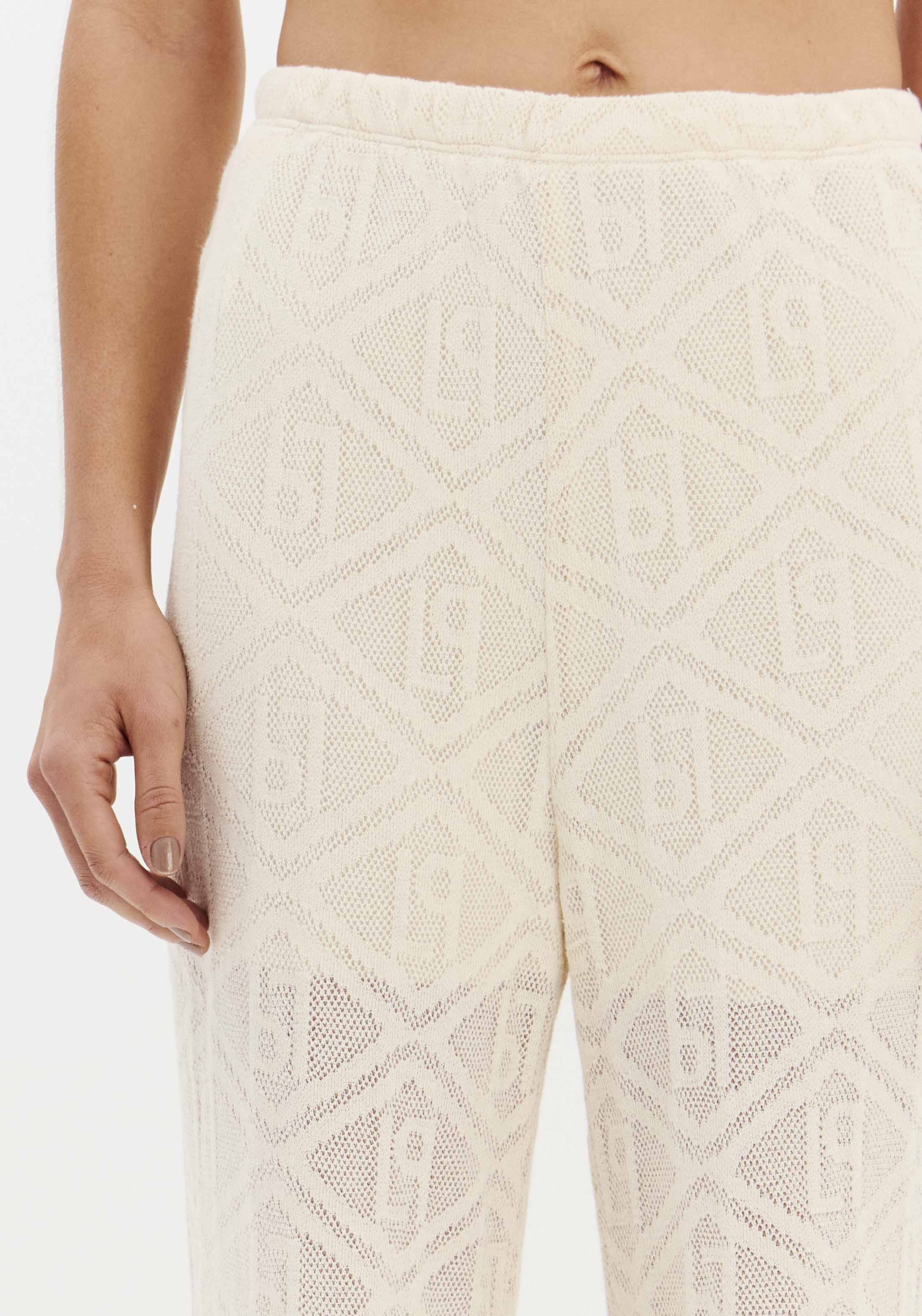 Calças em Rede Bege - Lança Perfume 7
