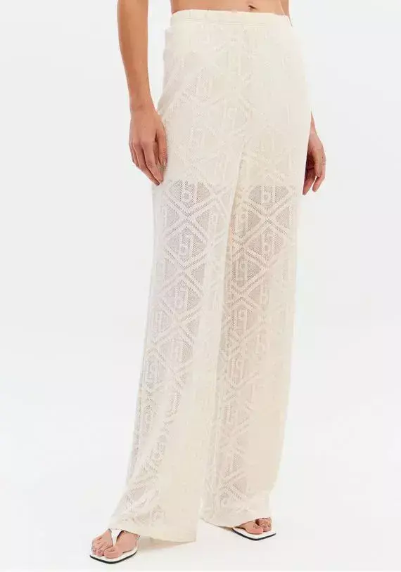 Calças em Rede Bege - Lança Perfume 1