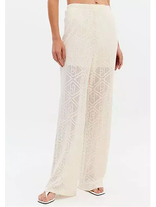 Calças em Rede Bege - Lança Perfume