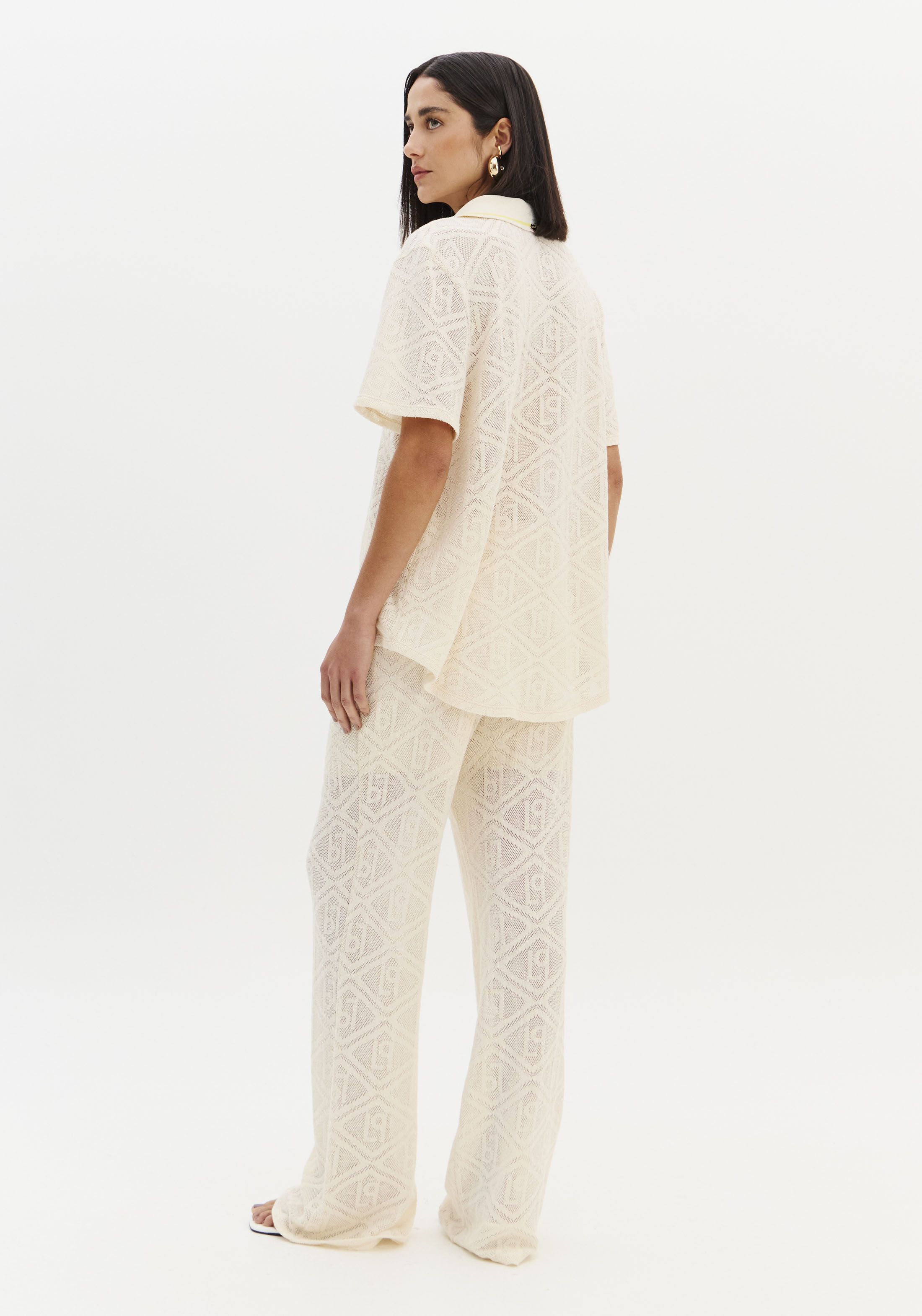 Camisa em Rede Bege - Lança Perfume 2