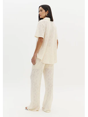 Camisa em Rede Bege - Lança Perfume