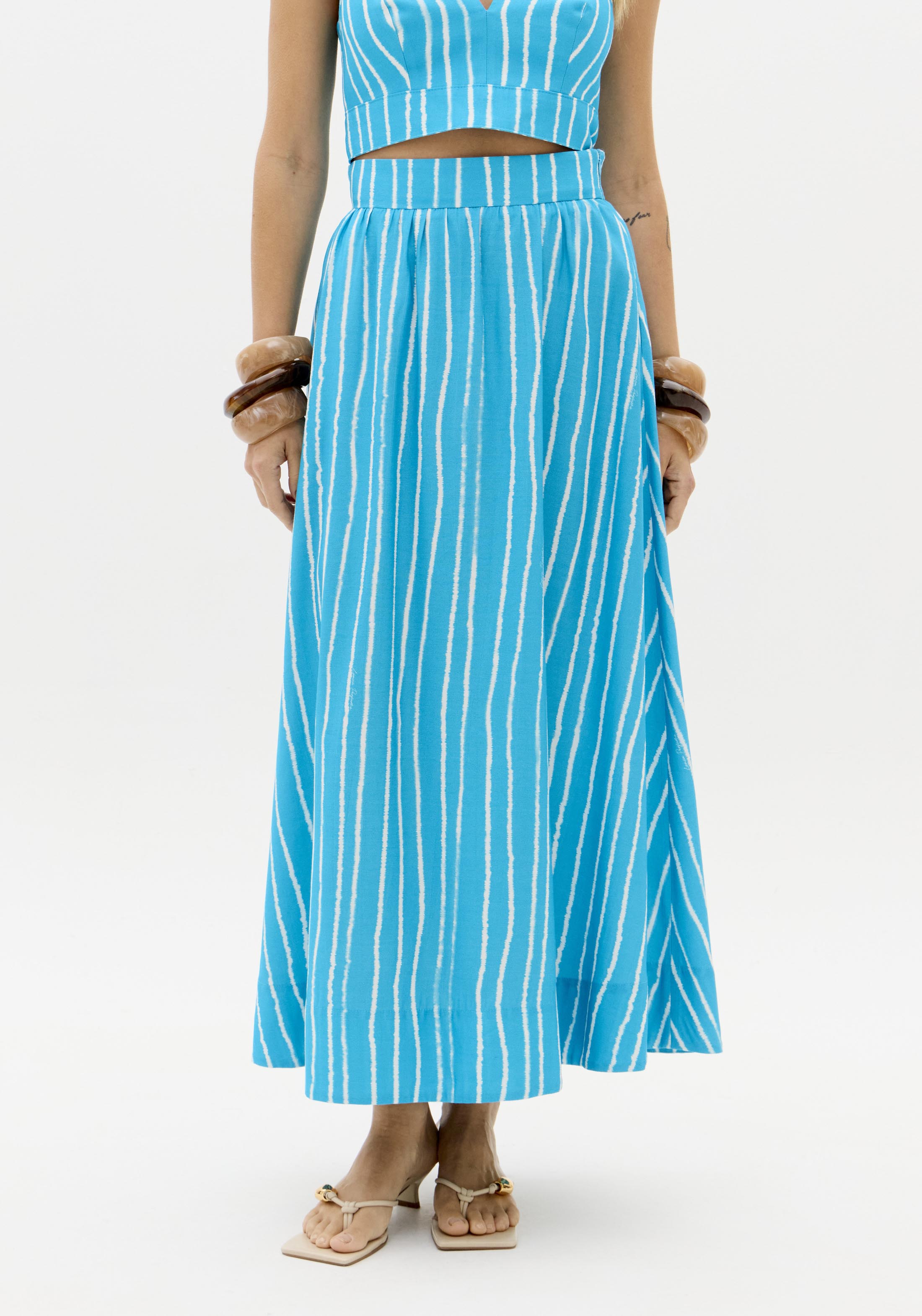 Saia Comprida LAYLINE PISINE Azul - Lança Perfume  1