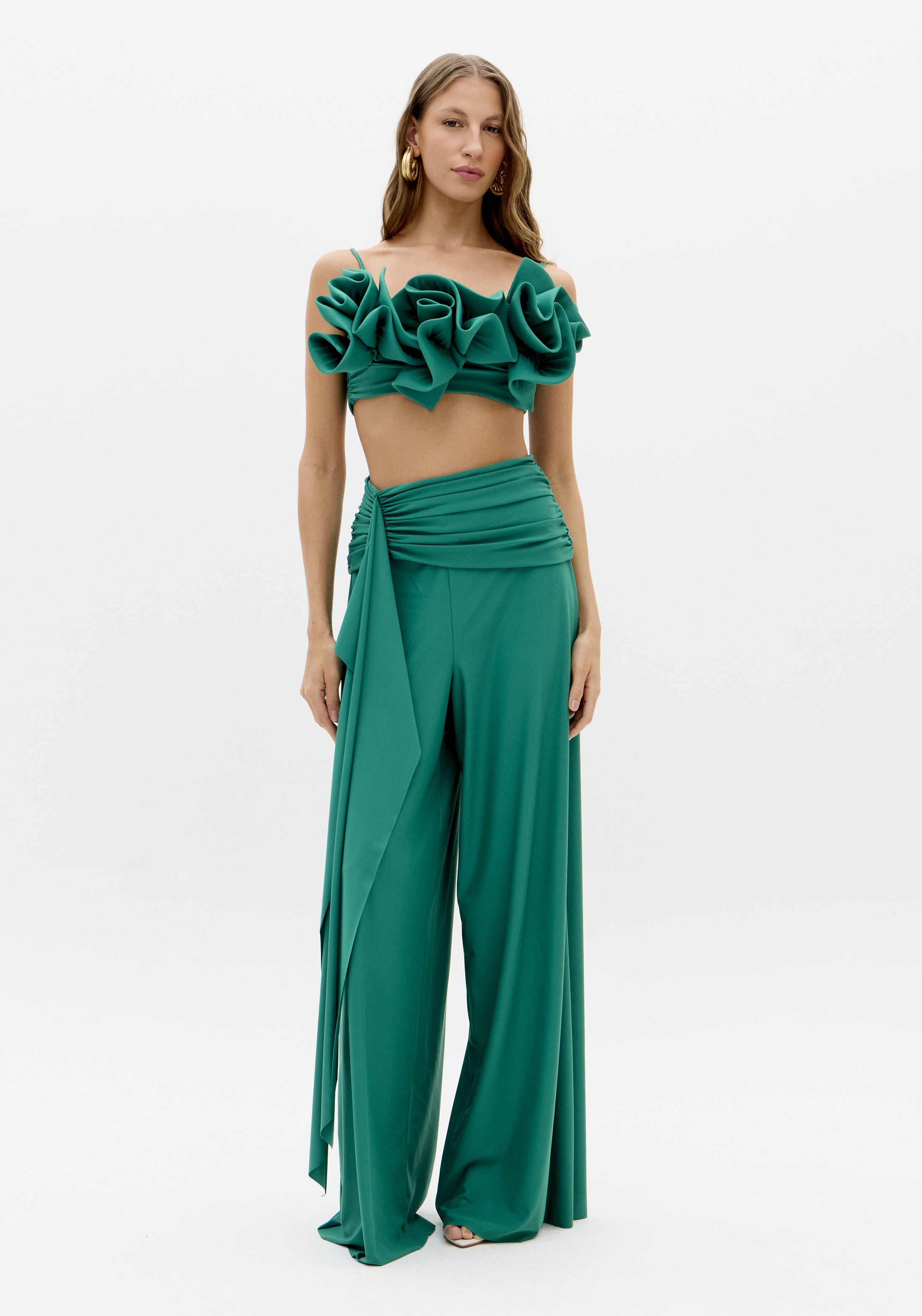 Top de Alças com Flores Verde - Lança Perfume 2