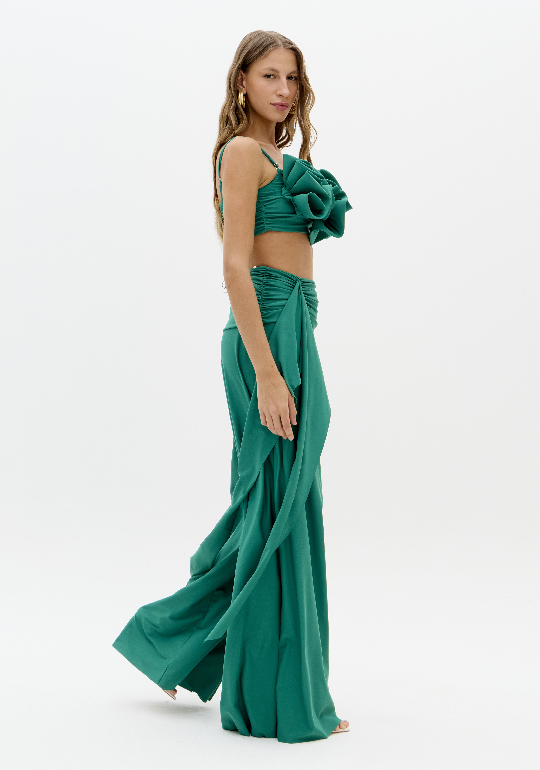 Top de Alças com Flores Verde - Lança Perfume 4