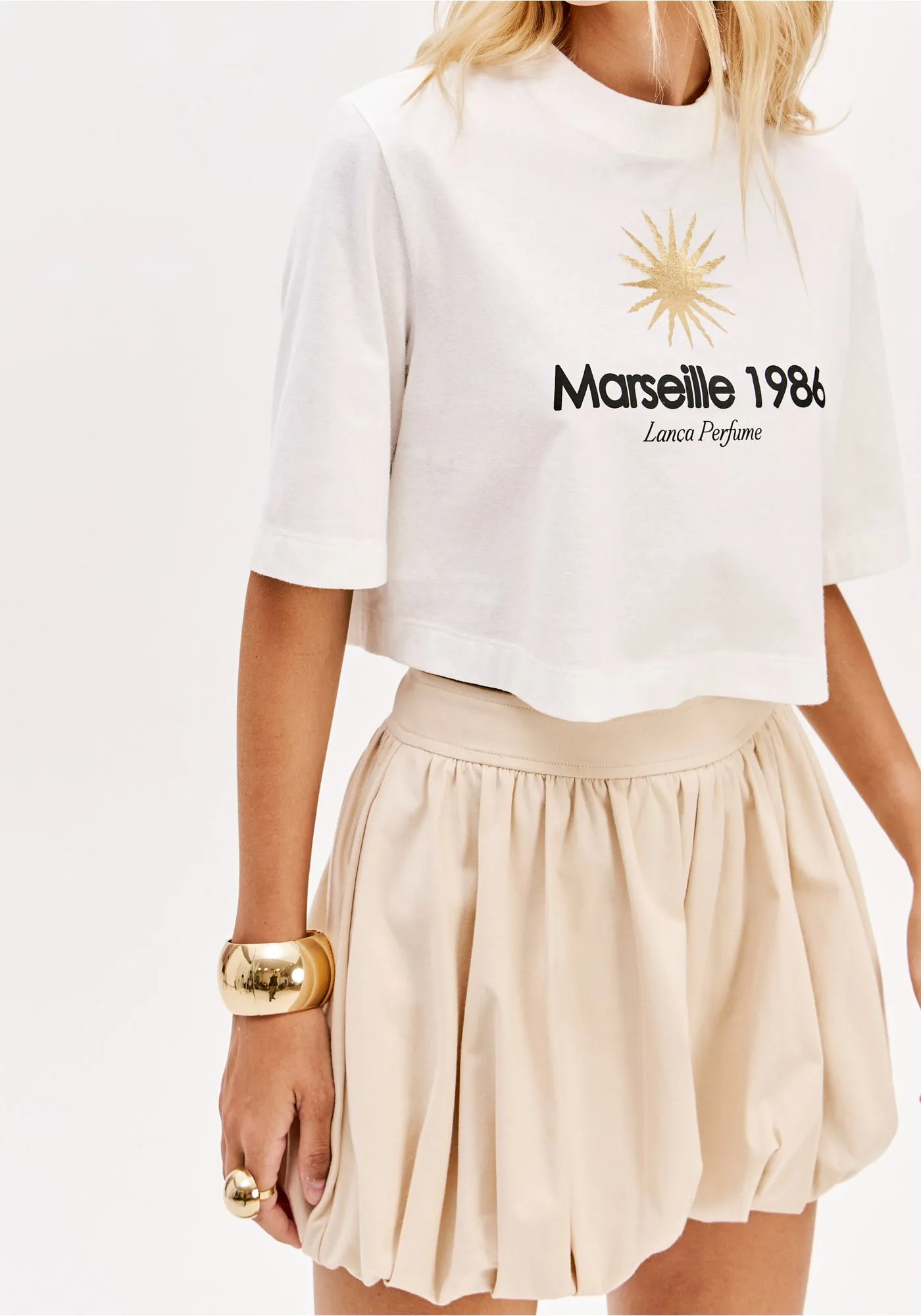 T-shirt Curta MARSEILLE Branco - Lança Perfume 4