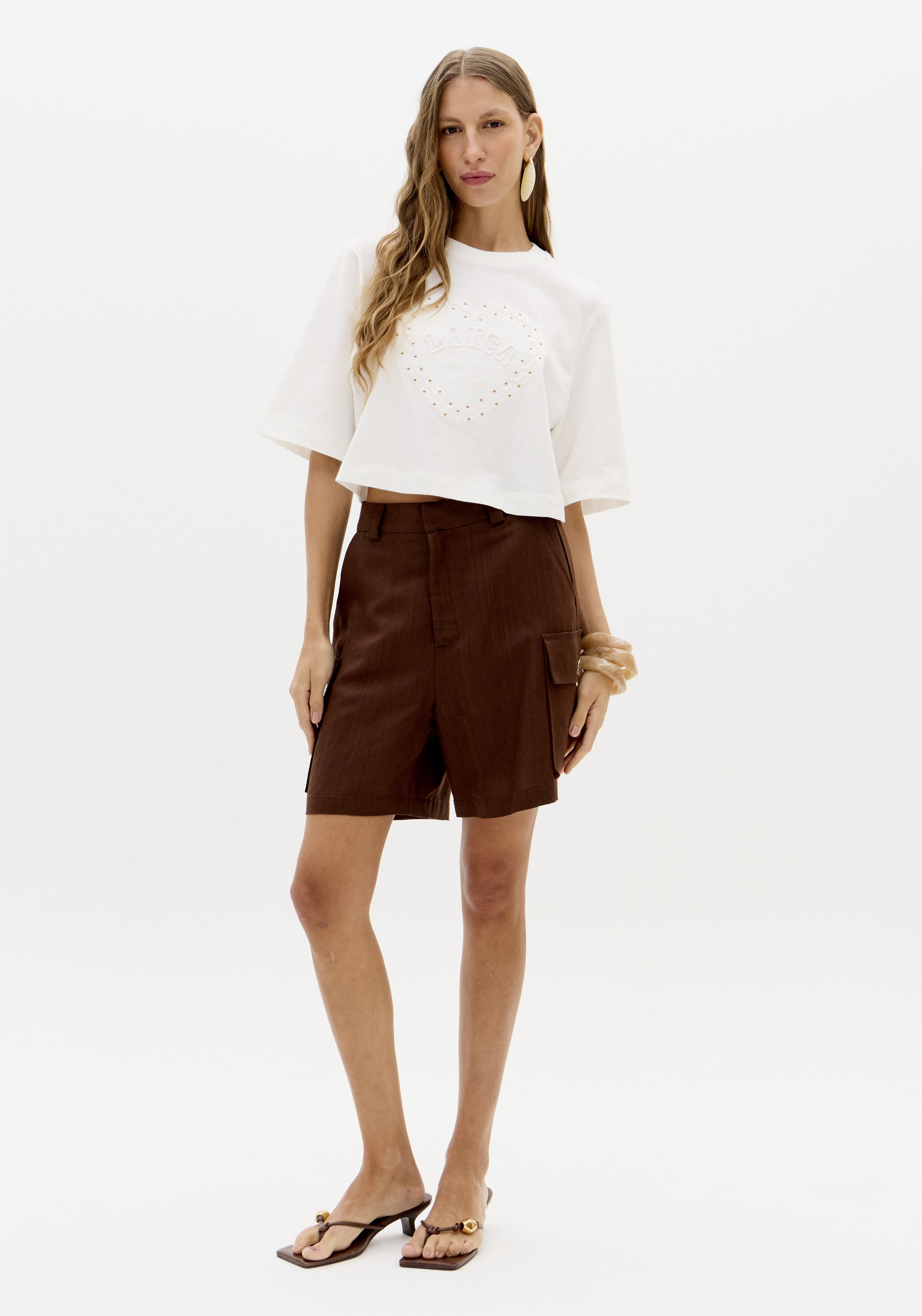 T-shirt Curta Coração Branco - Lança Perfume 2