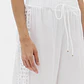 Calças em Algodão e Renda Branco - Lança Perfume  - Thumbnail 3