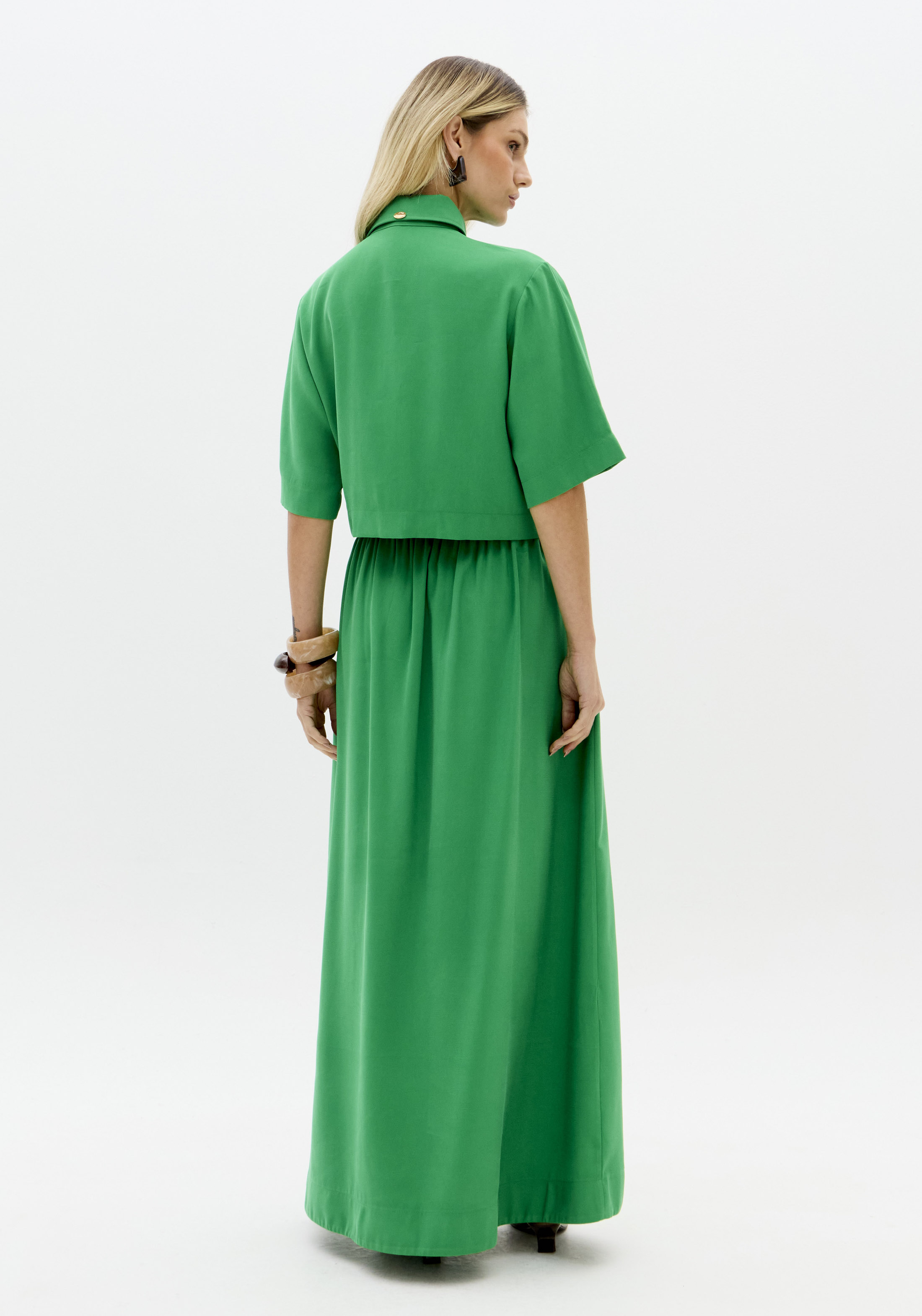 Saia Comprida Verde Salsa - Lança Perfume  3