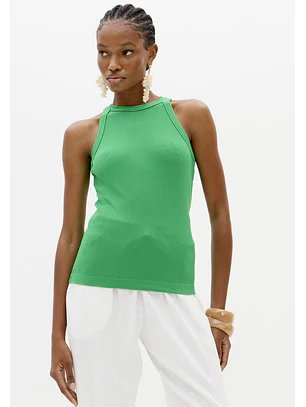 Top de Cavas Canelado Verde - Lança Perfume