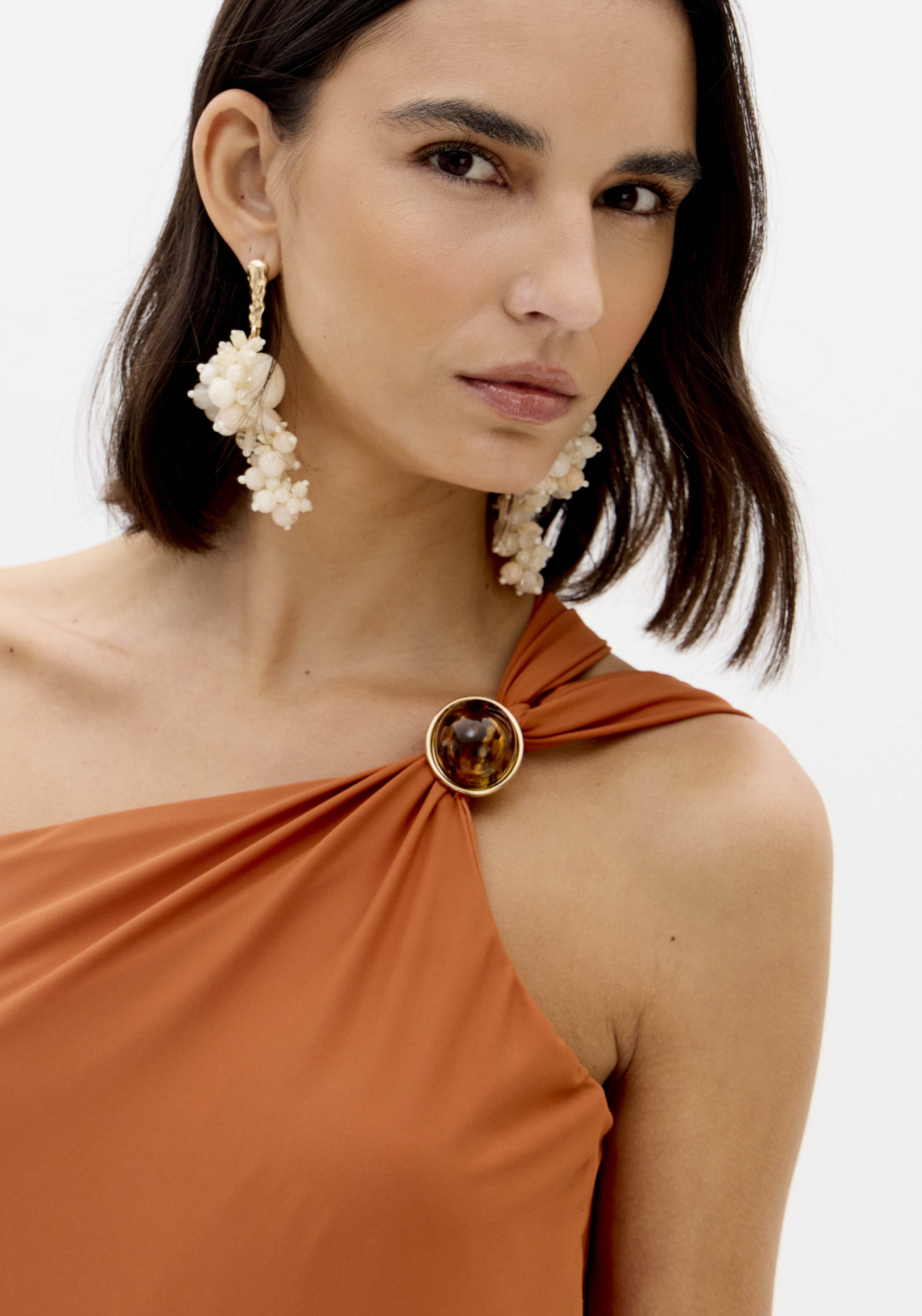 Vestido Comprido em Malha Fria Argila - Lança Perfume  6