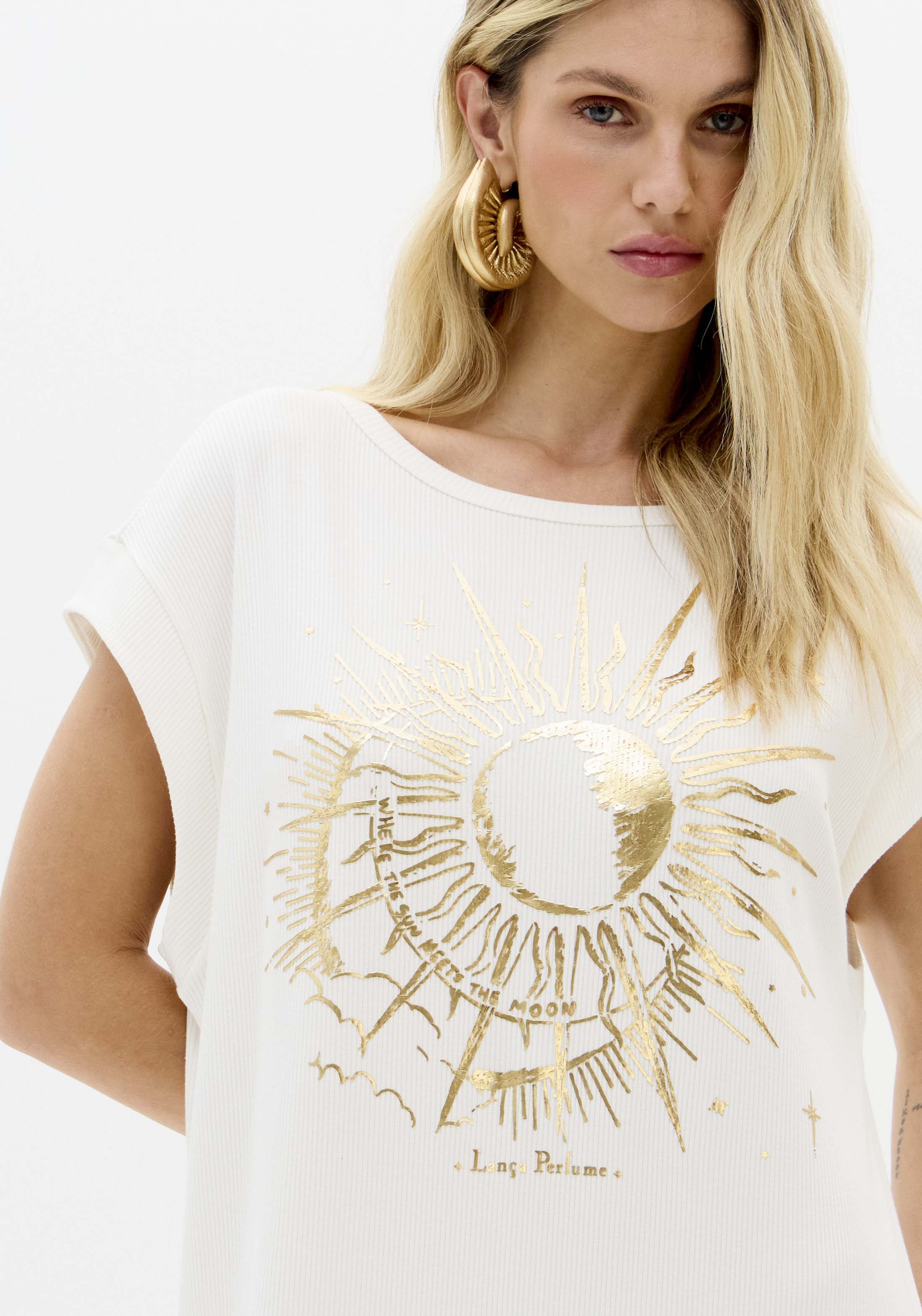 Vestido Comprido Canelado Sol Branco - Lança Perfume 3