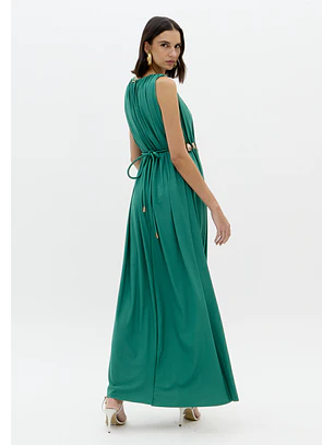 Vestido de Cavas Fluído Verde - Lança Perfume