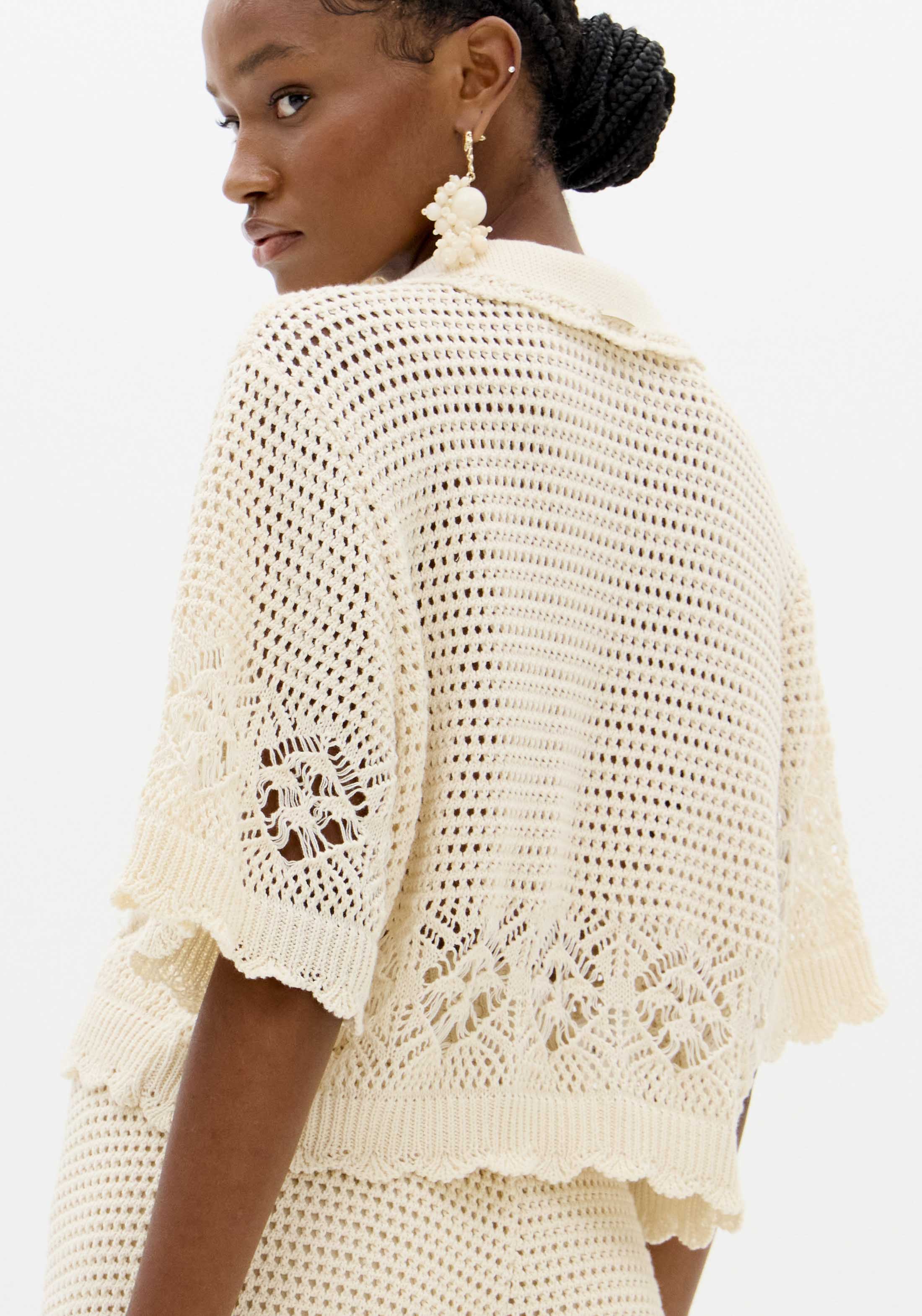 Camisa em Tricô Bege - Lança Perfume  3