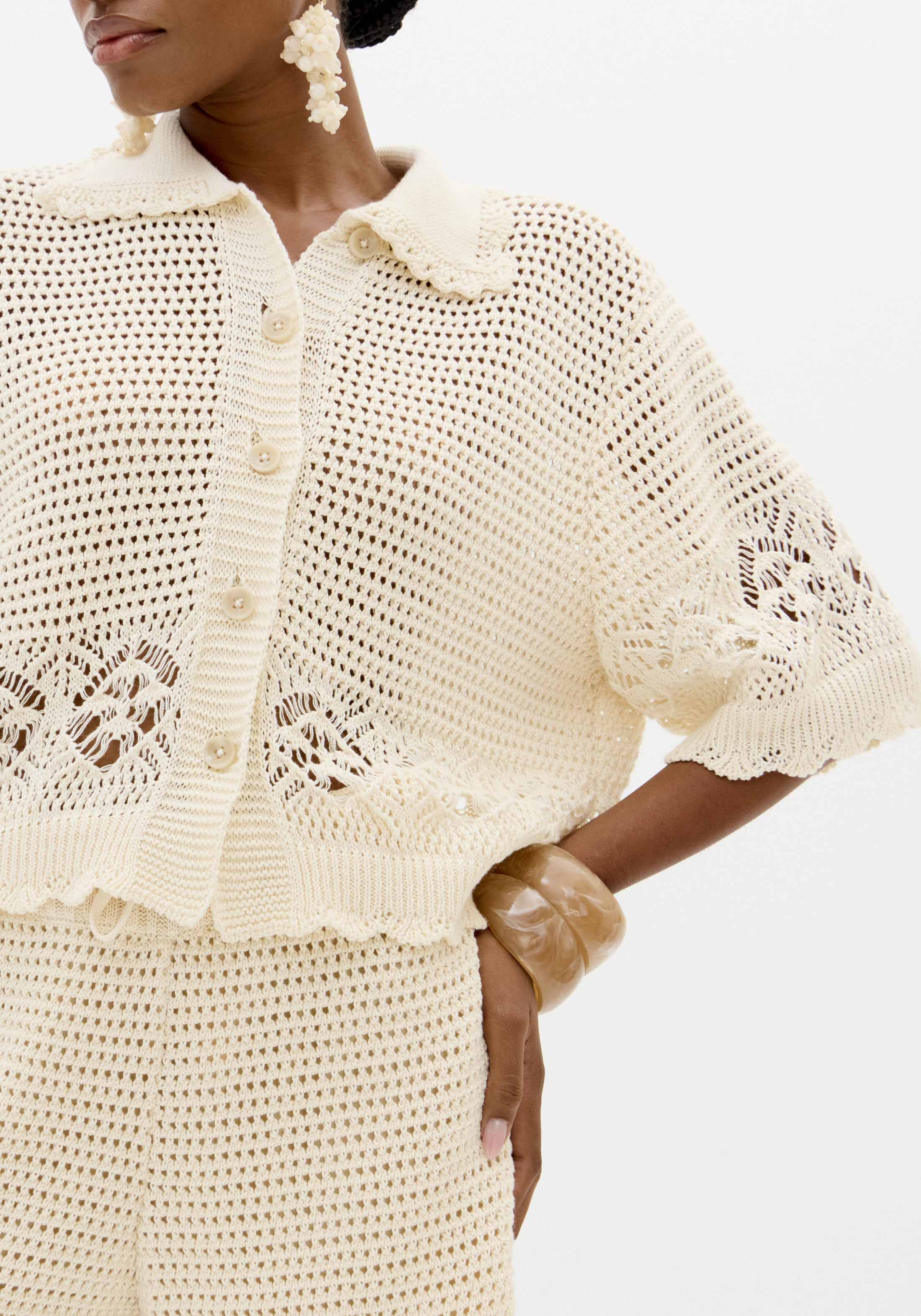 Camisa em Tricô Bege - Lança Perfume  5