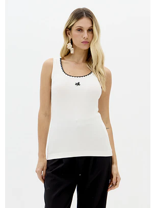 Top de Cavas Canealdo Branco e Preto - Lança Perfume - COPIE