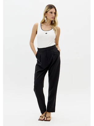 Top de Cavas Canealdo Branco e Preto - Lança Perfume - COPIE