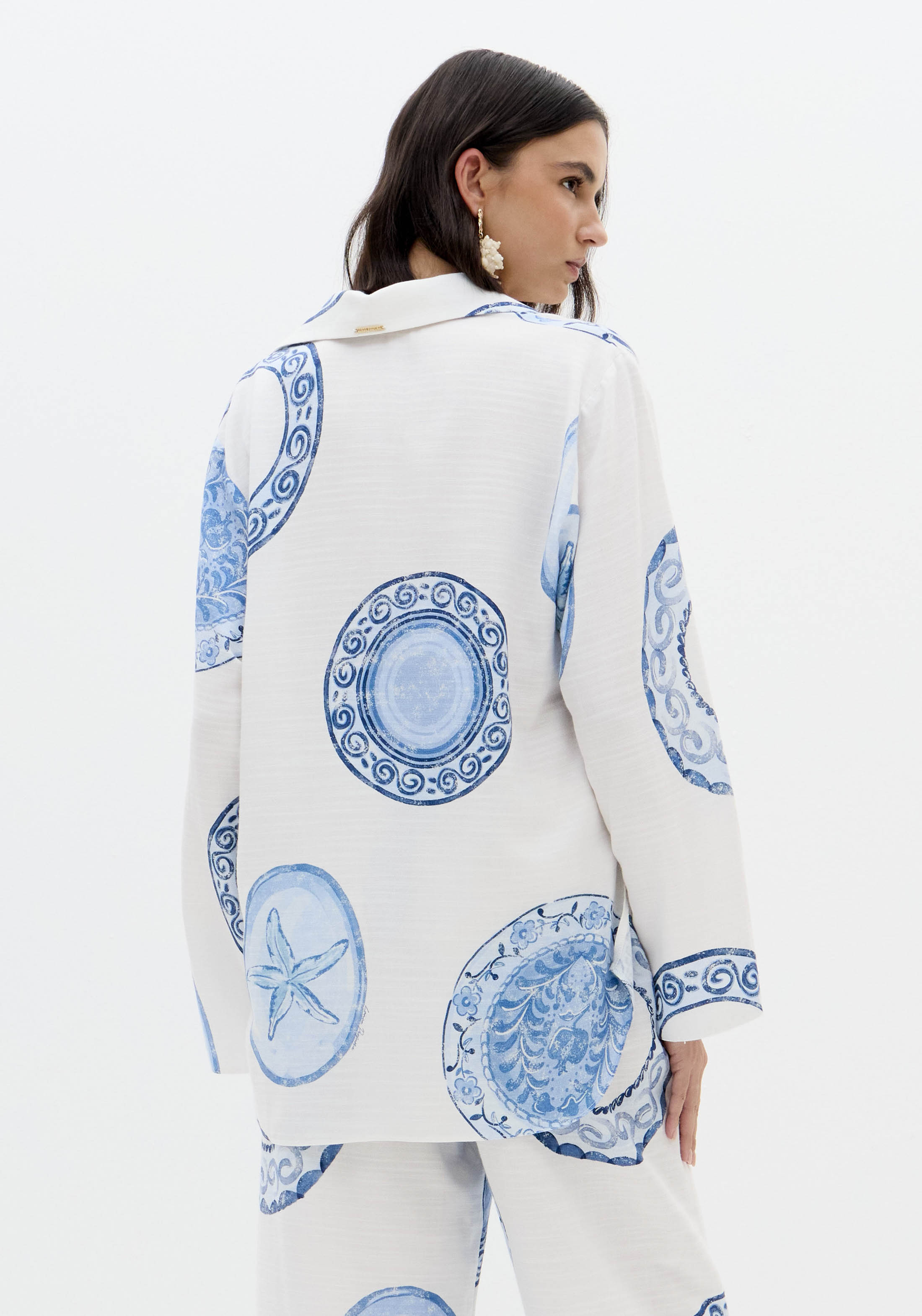 Camisa BLUE BREEZE Branco e Azul - Lança Perfume 3