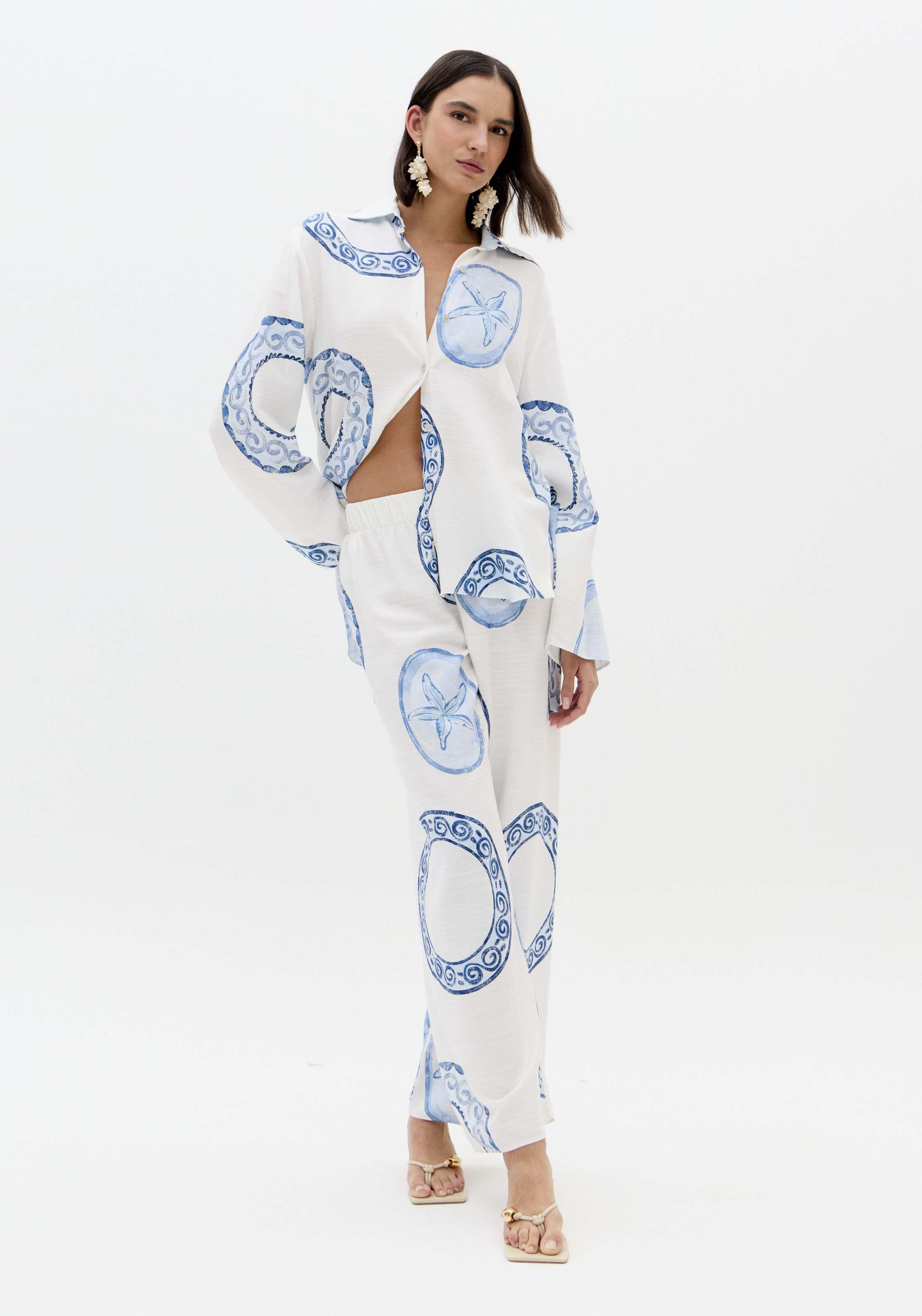 Camisa BLUE BREEZE Branco e Azul - Lança Perfume 2