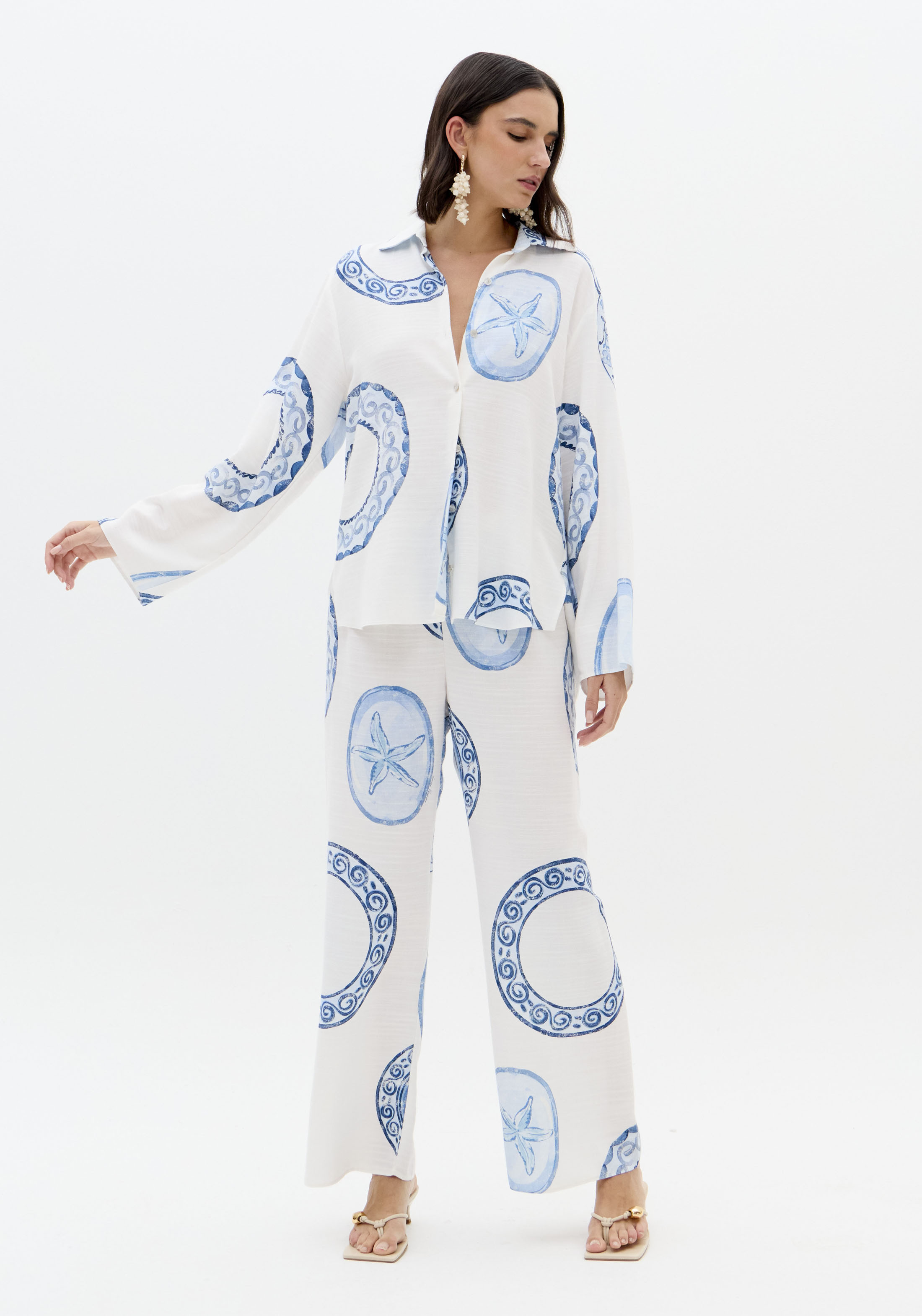 Camisa BLUE BREEZE Branco e Azul - Lança Perfume 6