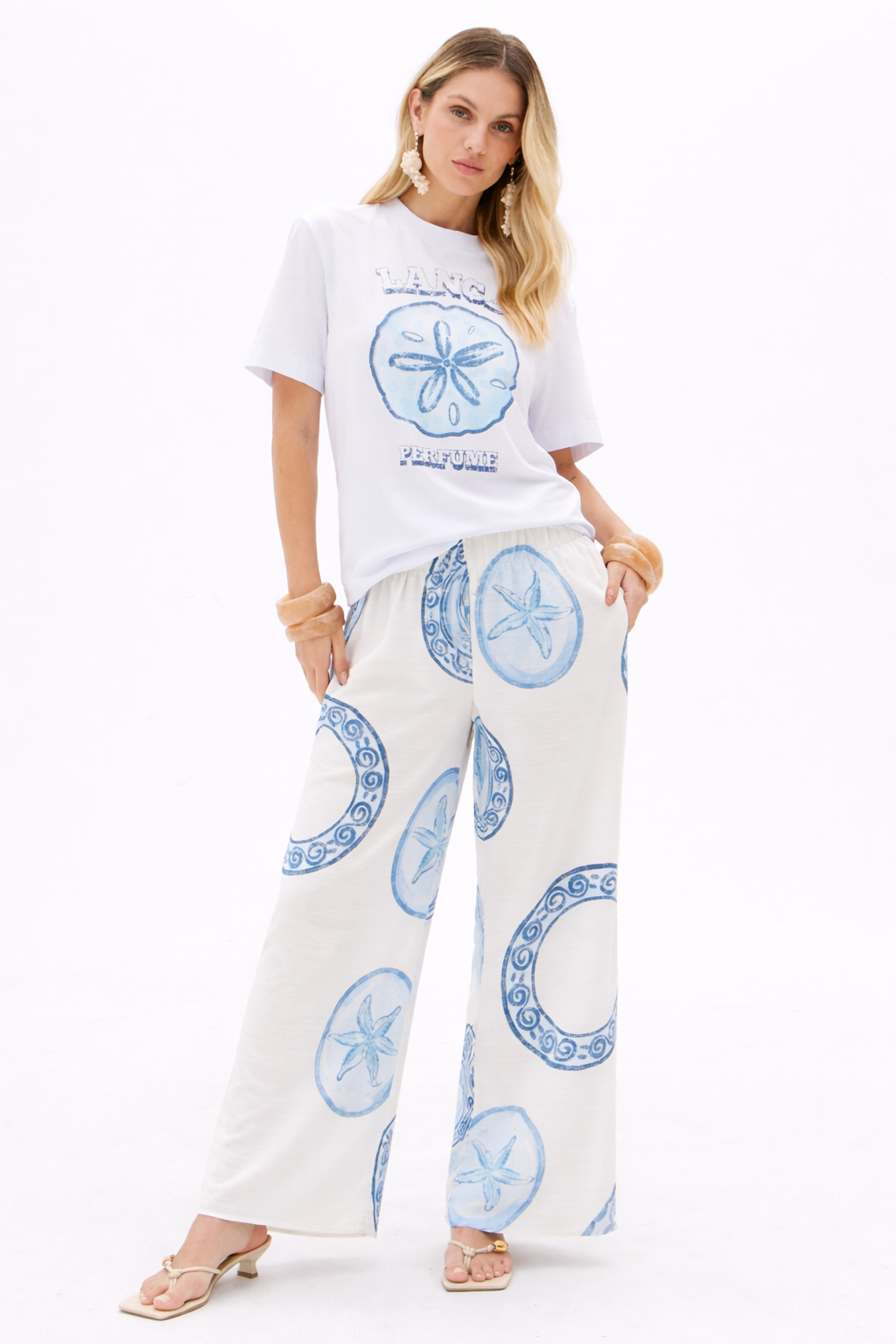 T-shirt BLUE BREEZE Branco e Azul - Lança Perfume  4