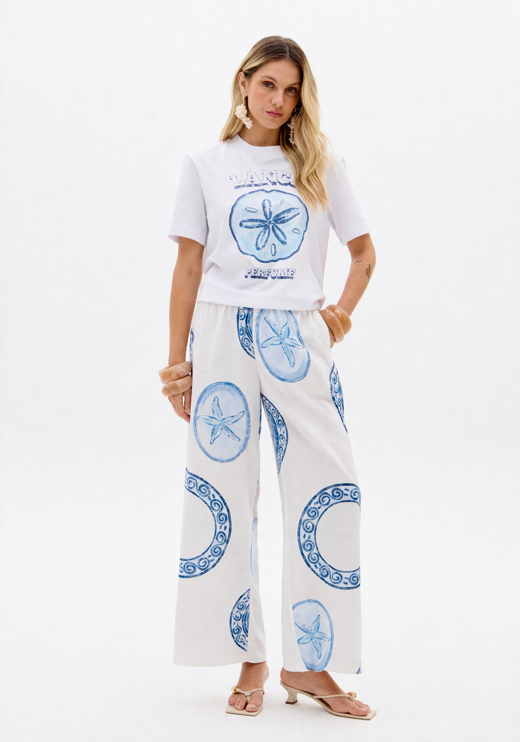 T-shirt BLUE BREEZE Branco e Azul - Lança Perfume  2