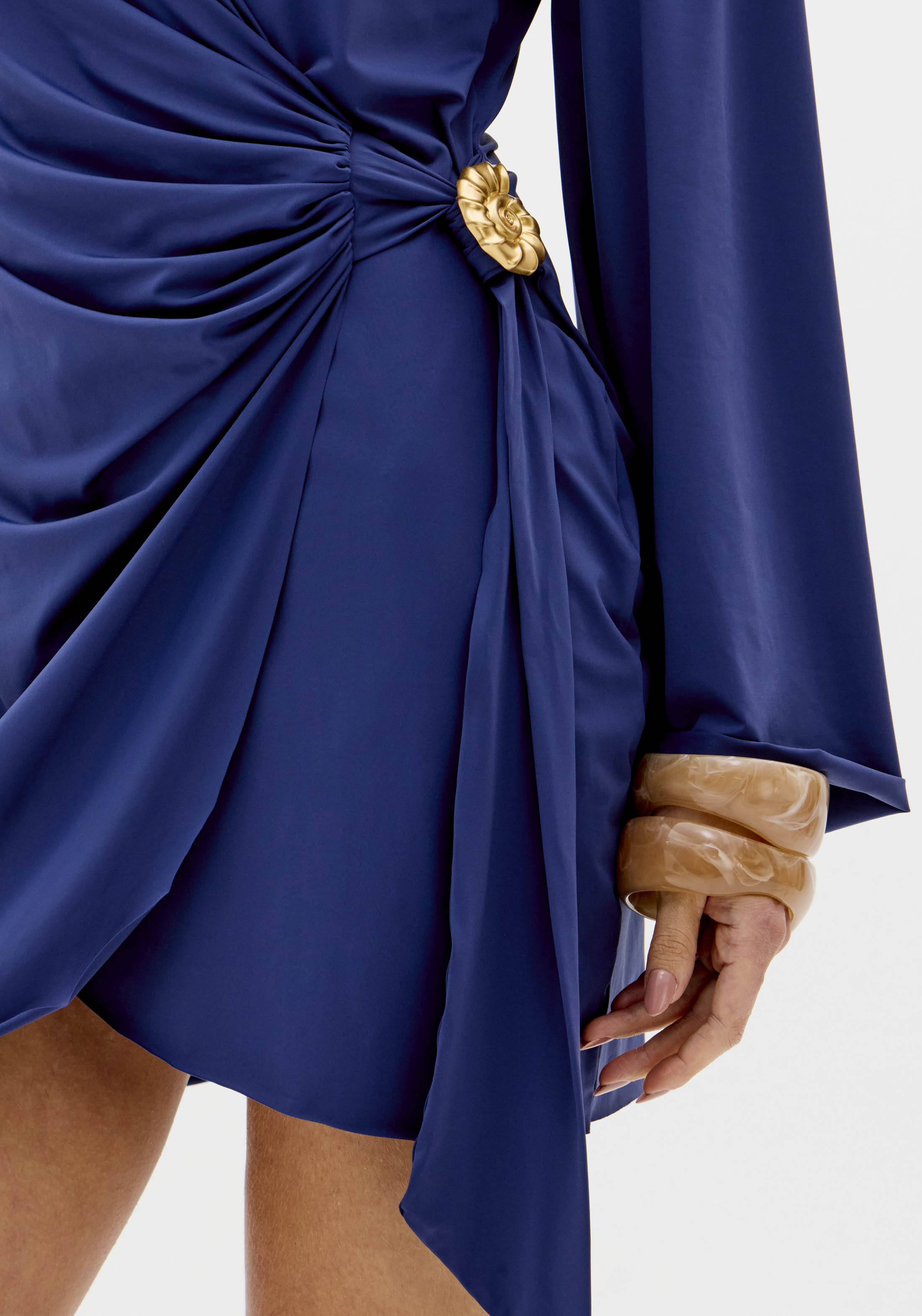 Vestido Curto Malha Fria Azul Profundo - Lança Perfume 3