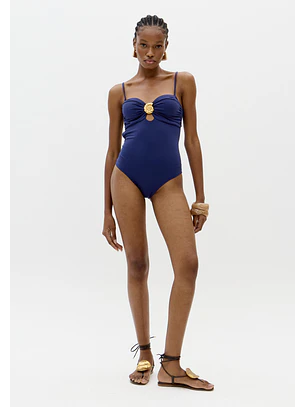 Fato de Banho Concha Azul Profundo - Lança Perfume 