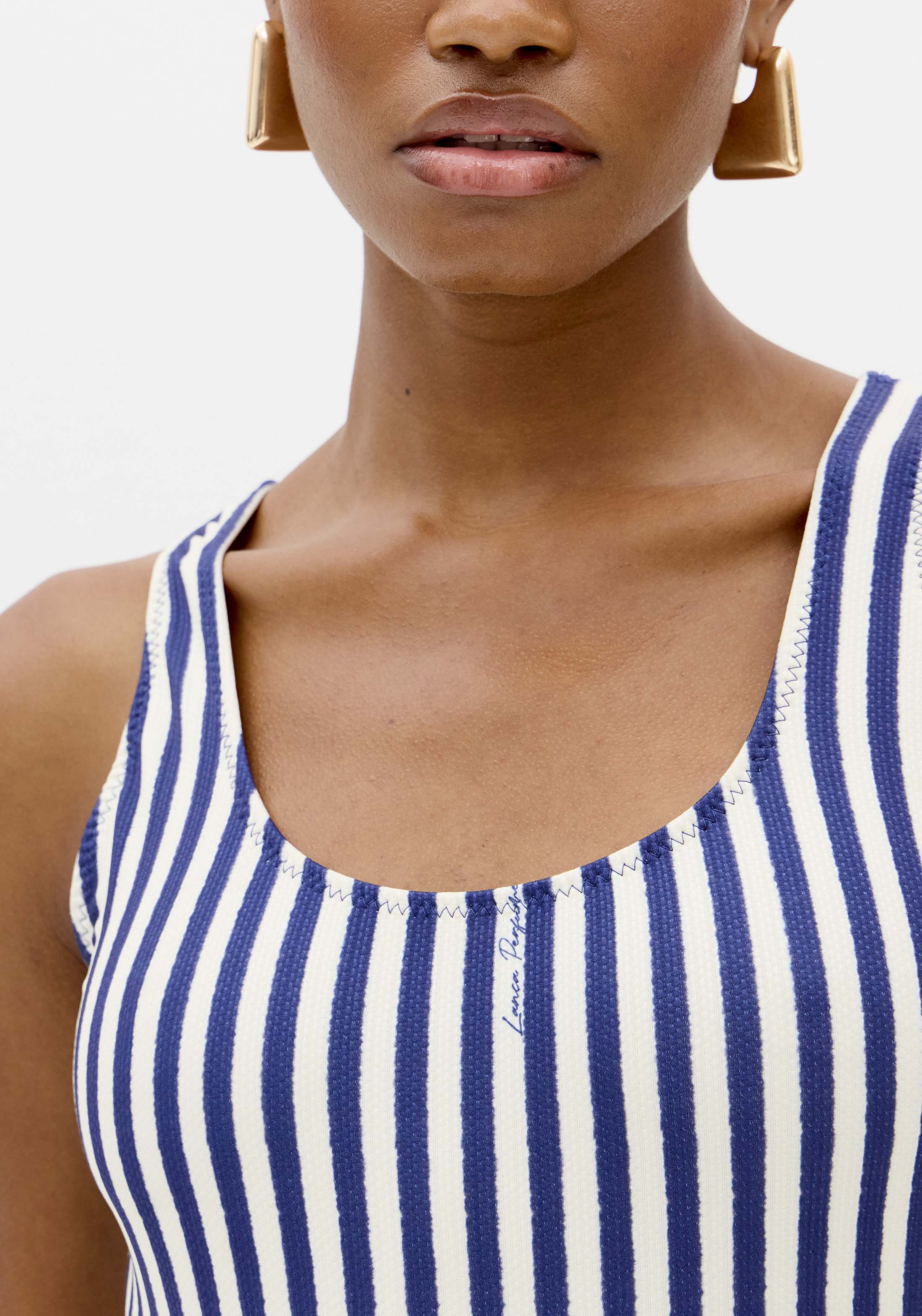 Fato de Banho Riscas Azul e Branco - Lança Perfume 3