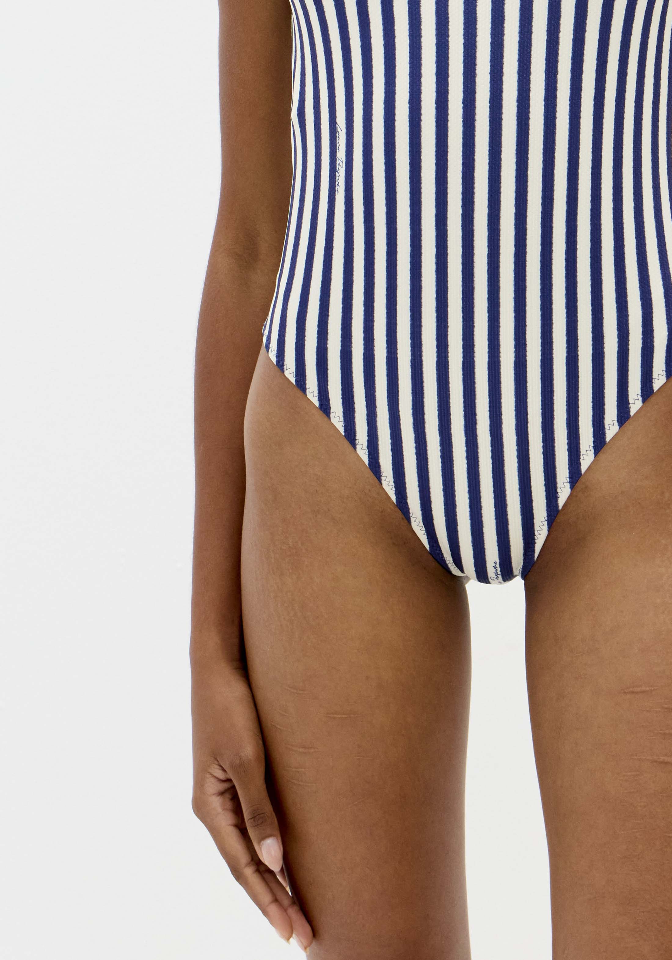 Fato de Banho Riscas Azul e Branco - Lança Perfume 5