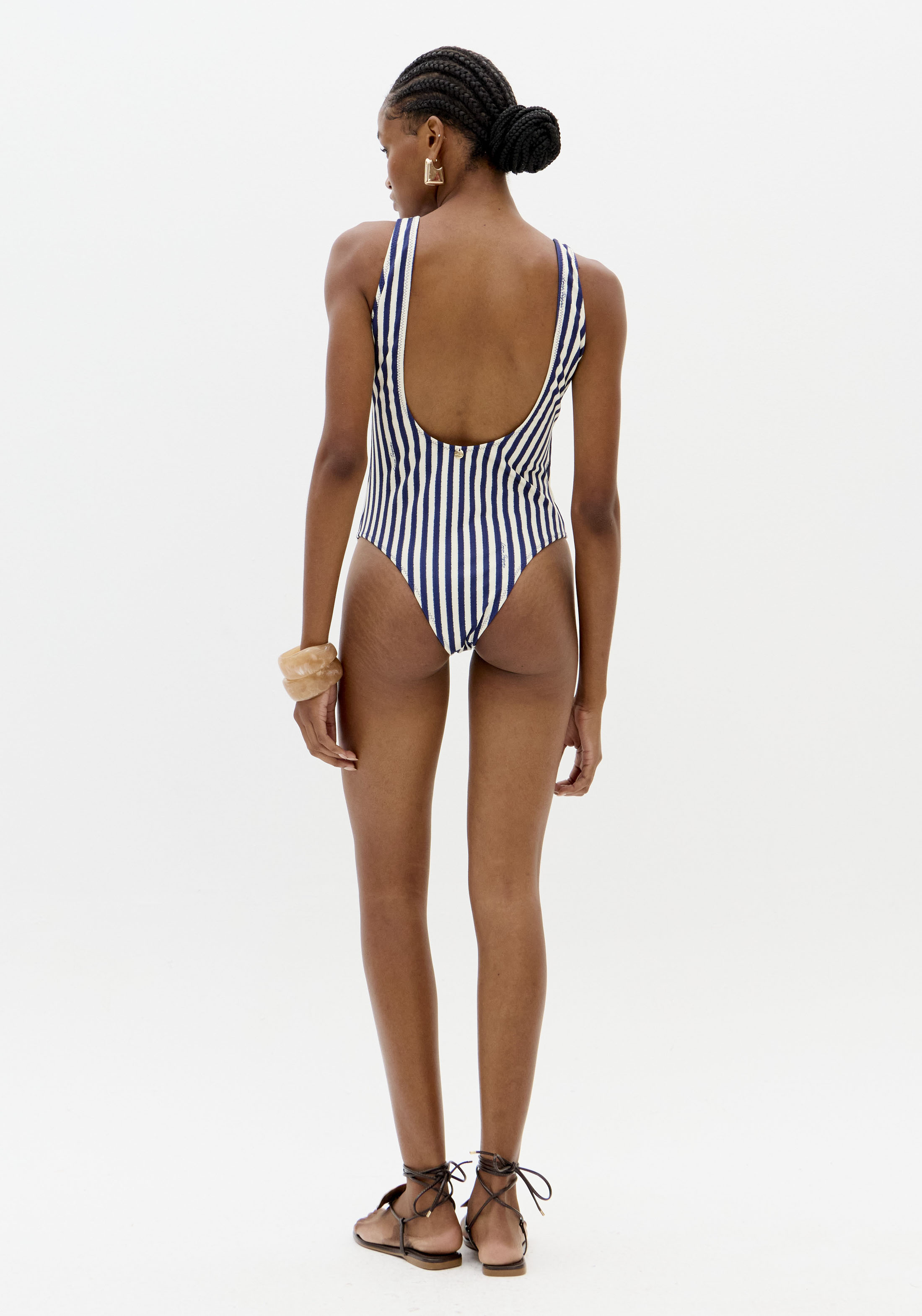 Fato de Banho Riscas Azul e Branco - Lança Perfume 6