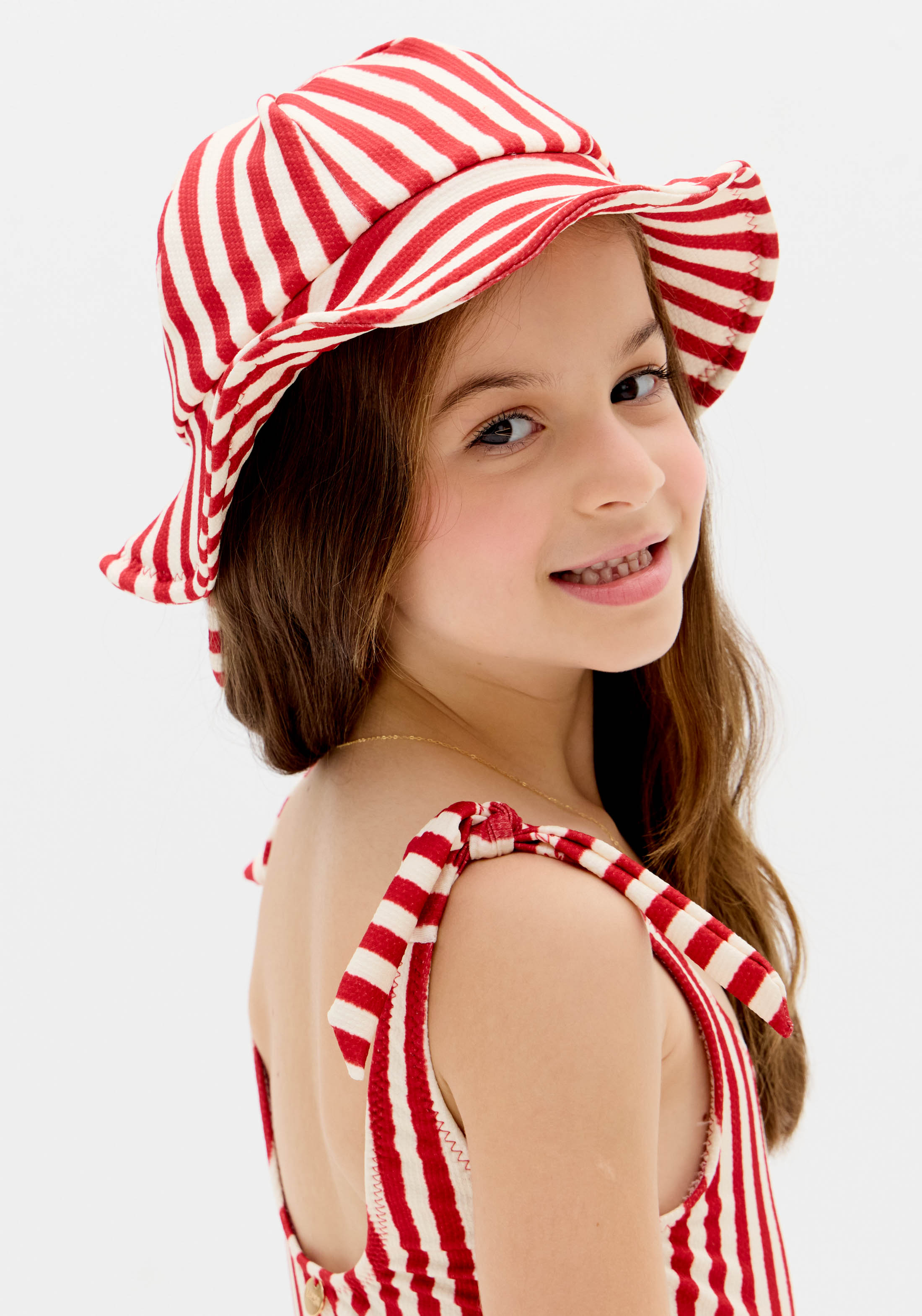 Fato de Banho Criança Riscas Vermelho e Branco - Lança Perfume 3