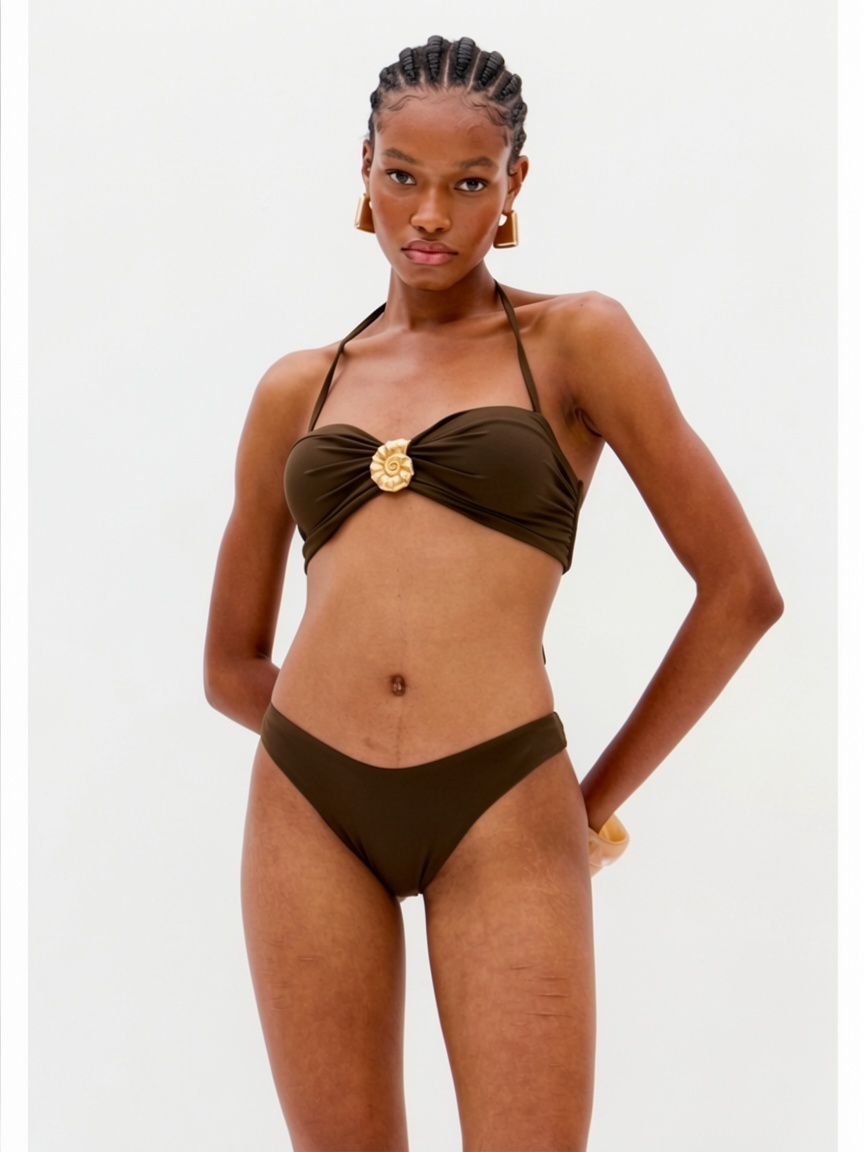 Biquíni Castanho Concha - Lança Perfume 1