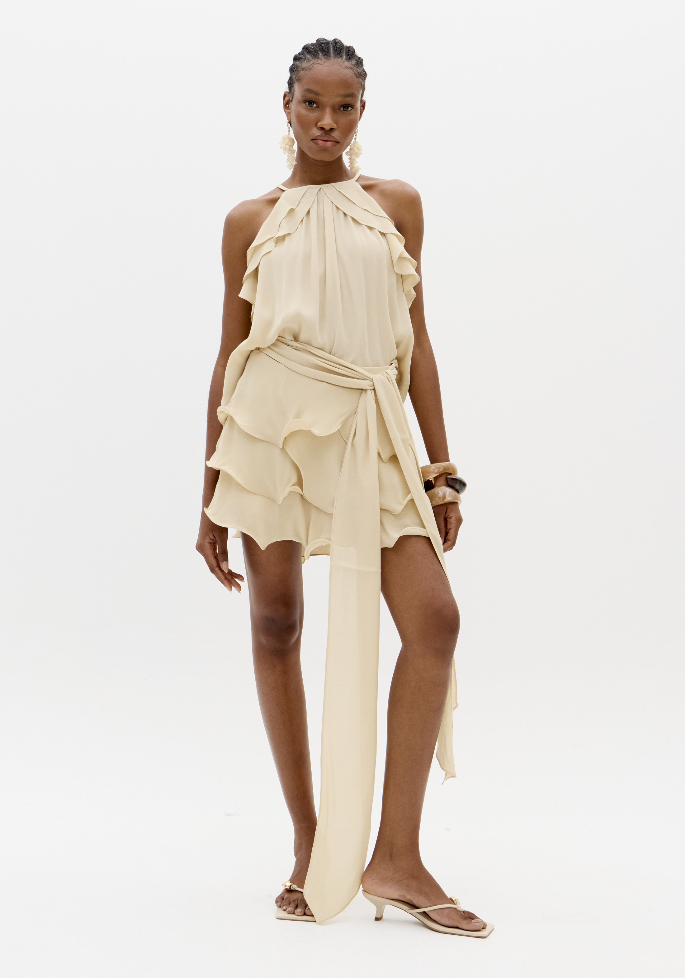 Top com Folhos Bege - Lança Perfume 4