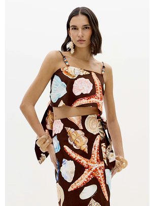 Top Conchas SEA SUMMER Castanho - Lança Perfume 