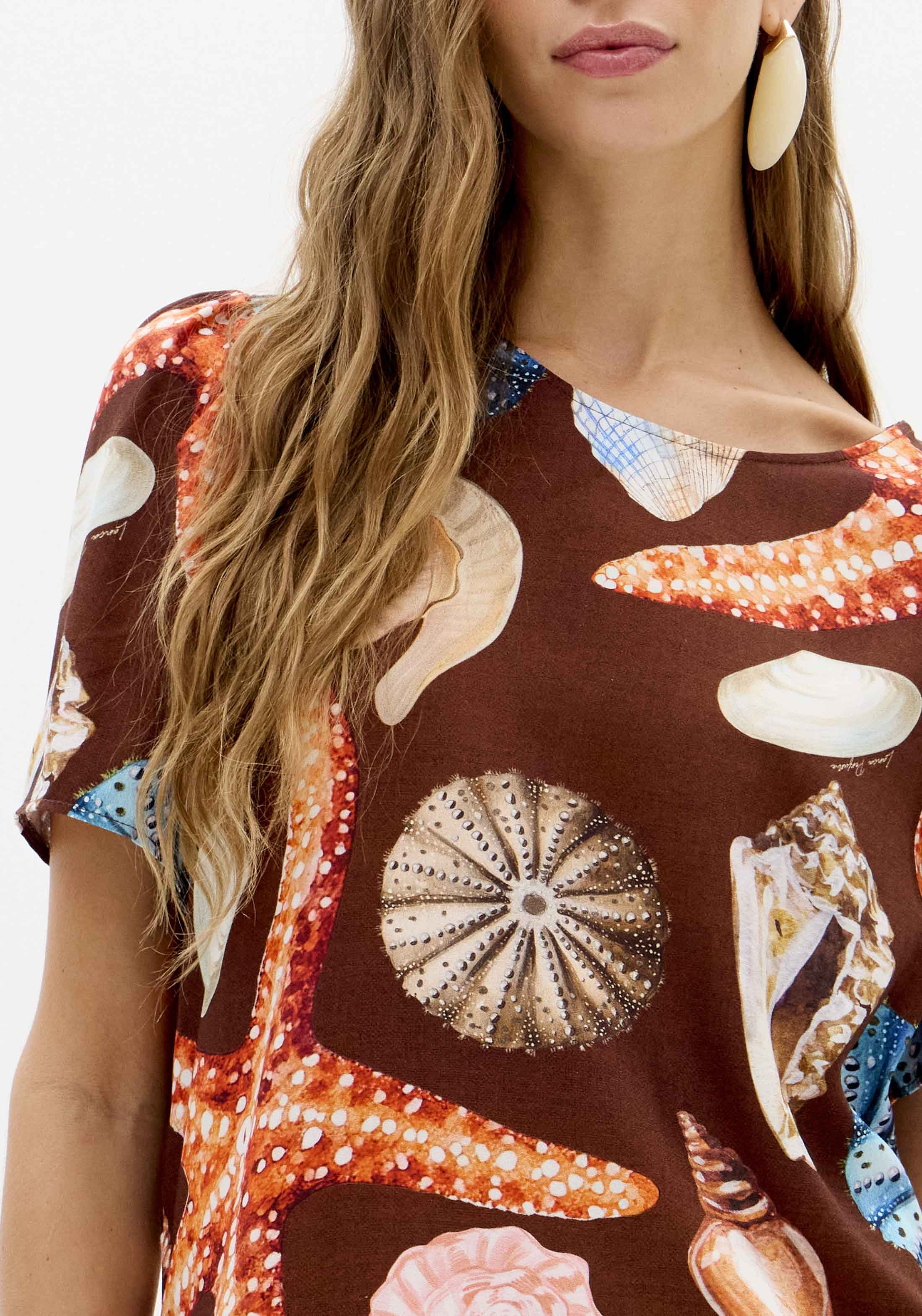 Blusa Conchas SEA SUMMER Castanho - Lança Perfume  4