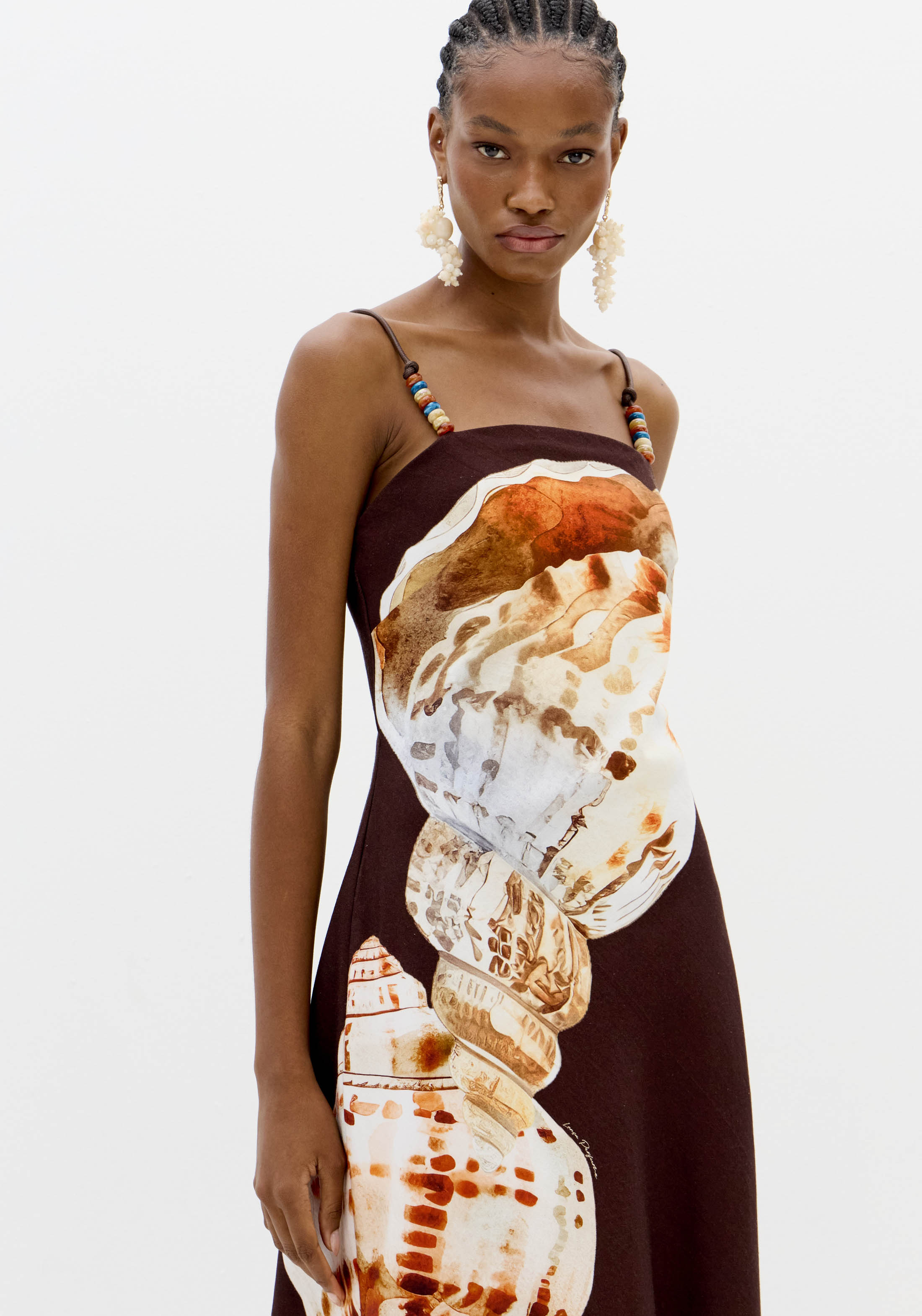 Vestido Comprido SEA SUMMER Castanho - Lança Perfume 3