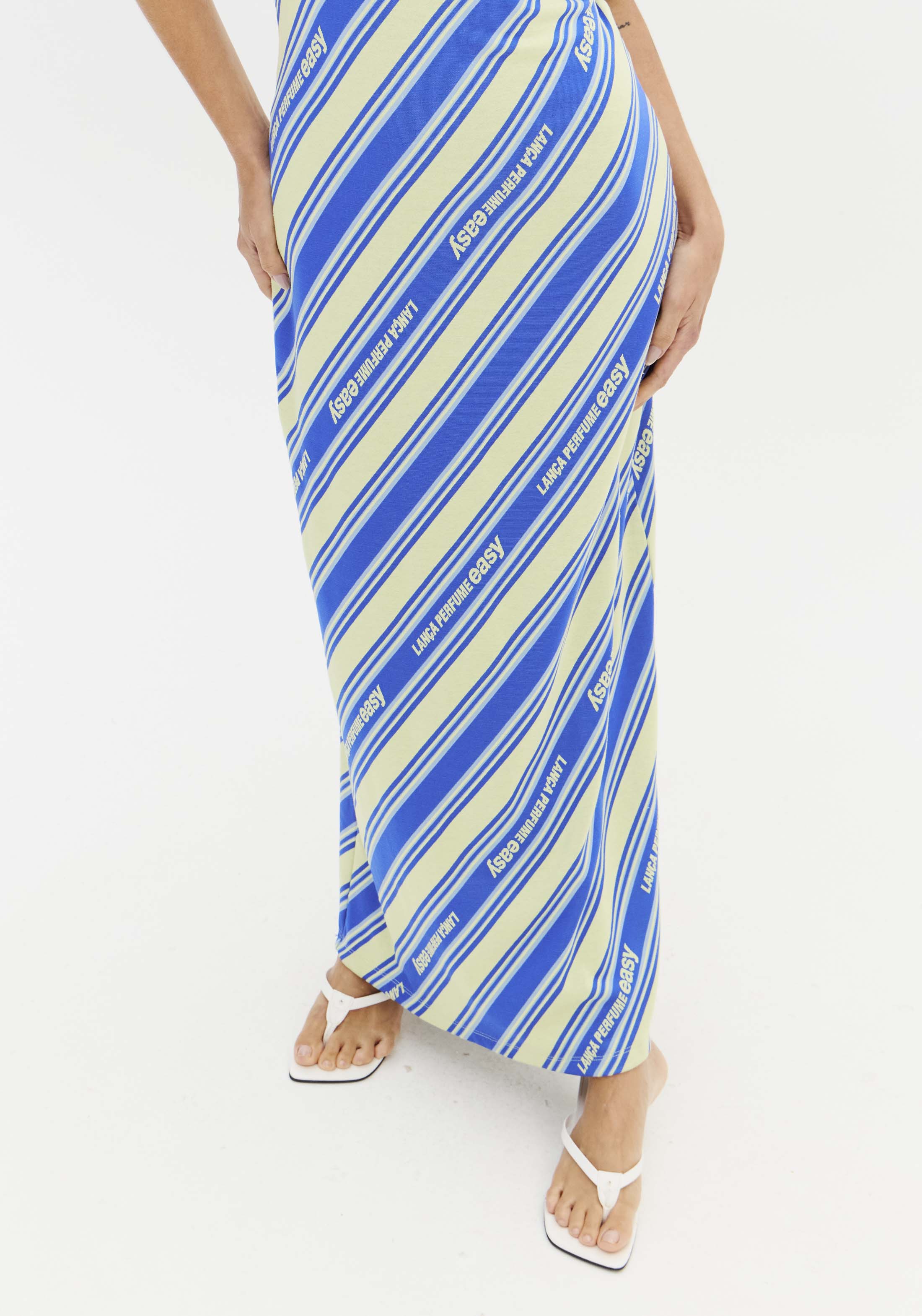 Vestido Comprido Azul e Verde - Lança Perfume 6