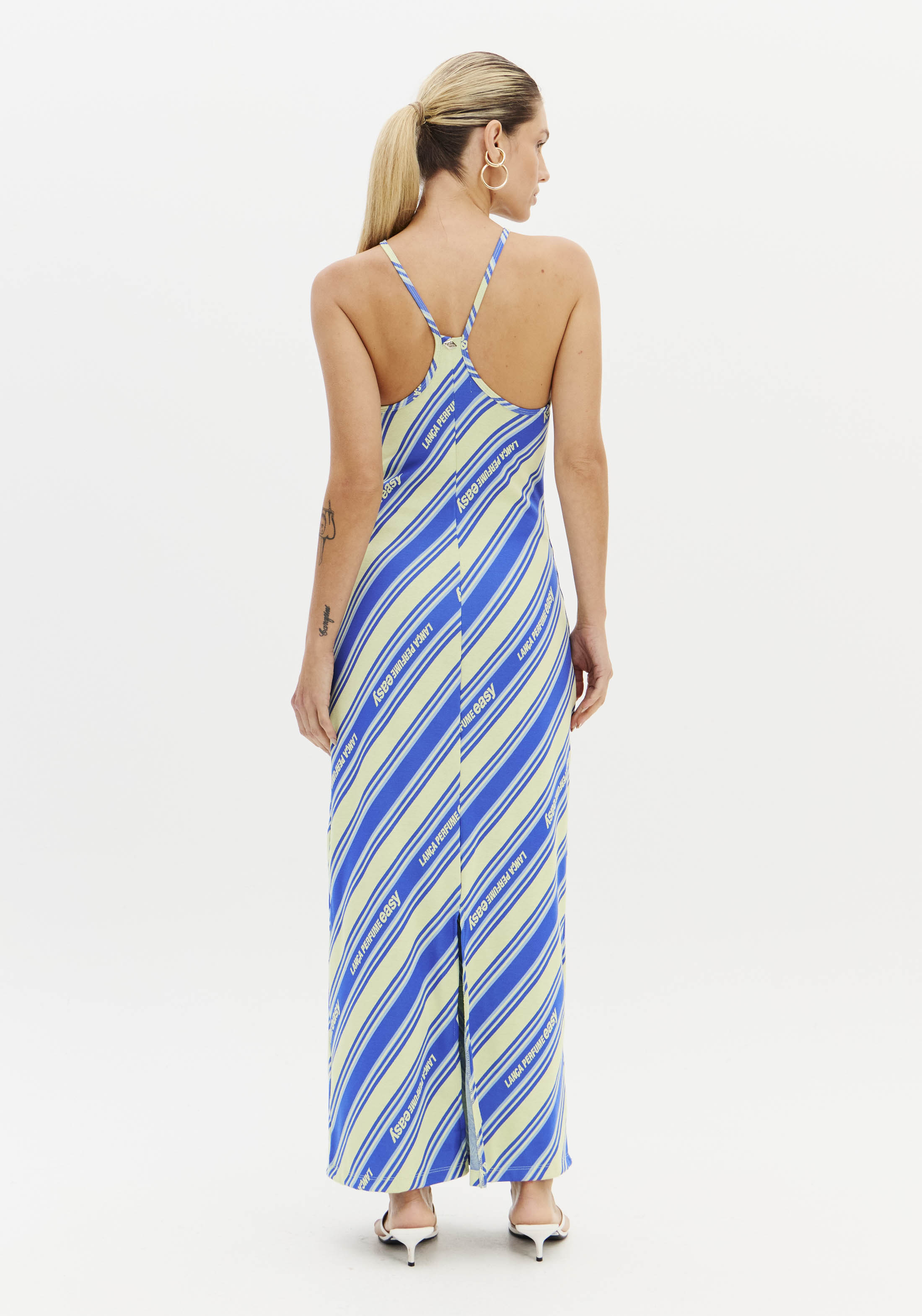 Vestido Comprido Azul e Verde - Lança Perfume 2