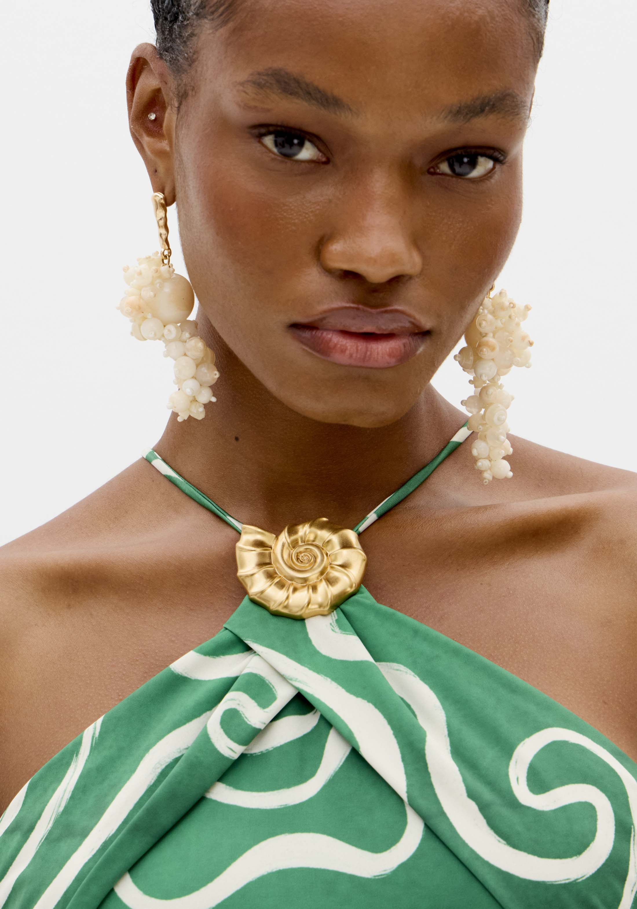 Vestido Lycra GREEN SPIRAL HARMONY Verde - Lança Perfume 3