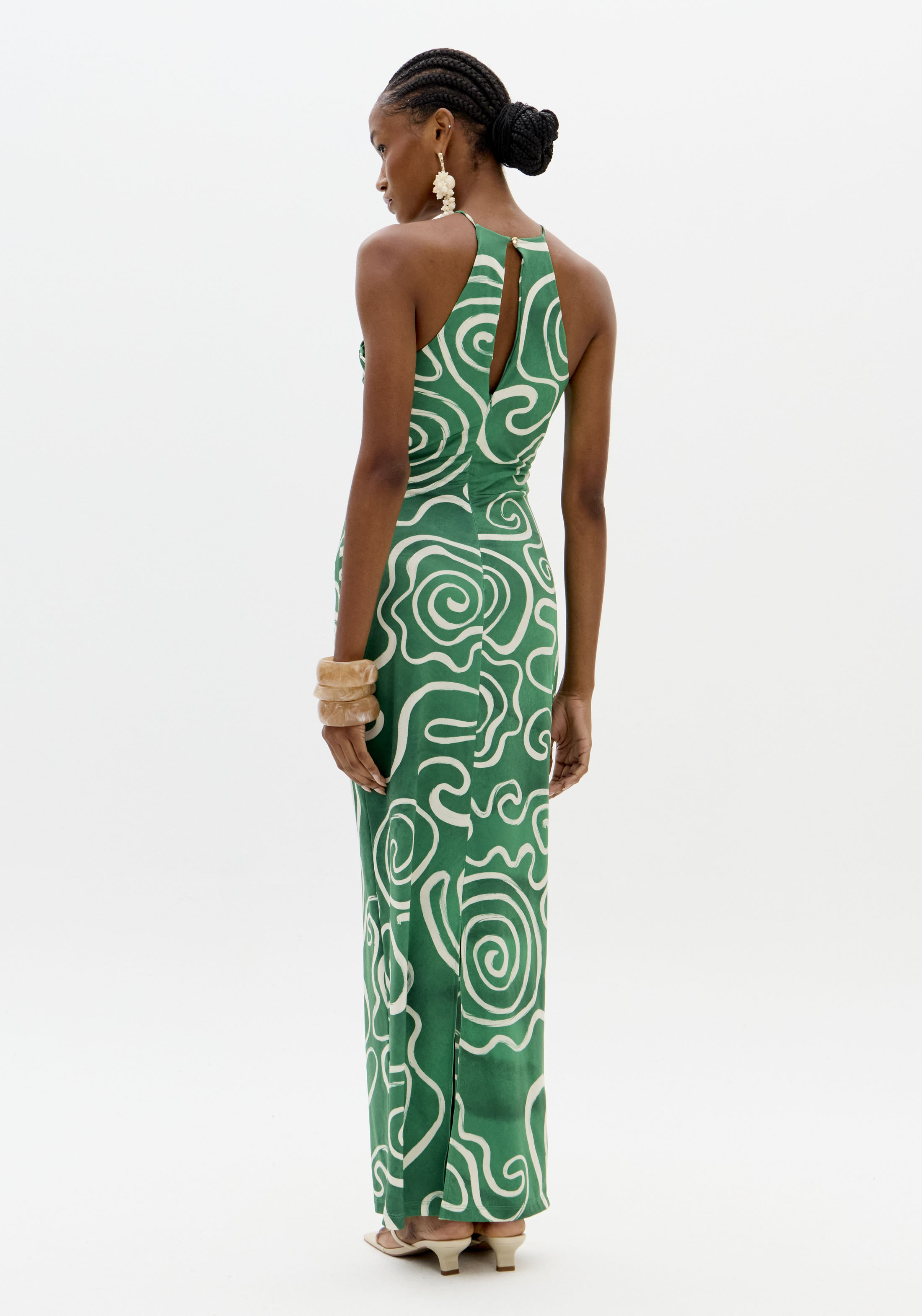 Vestido Lycra GREEN SPIRAL HARMONY Verde - Lança Perfume 2