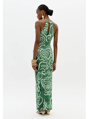 Vestido Lycra GREEN SPIRAL HARMONY Verde - Lança Perfume