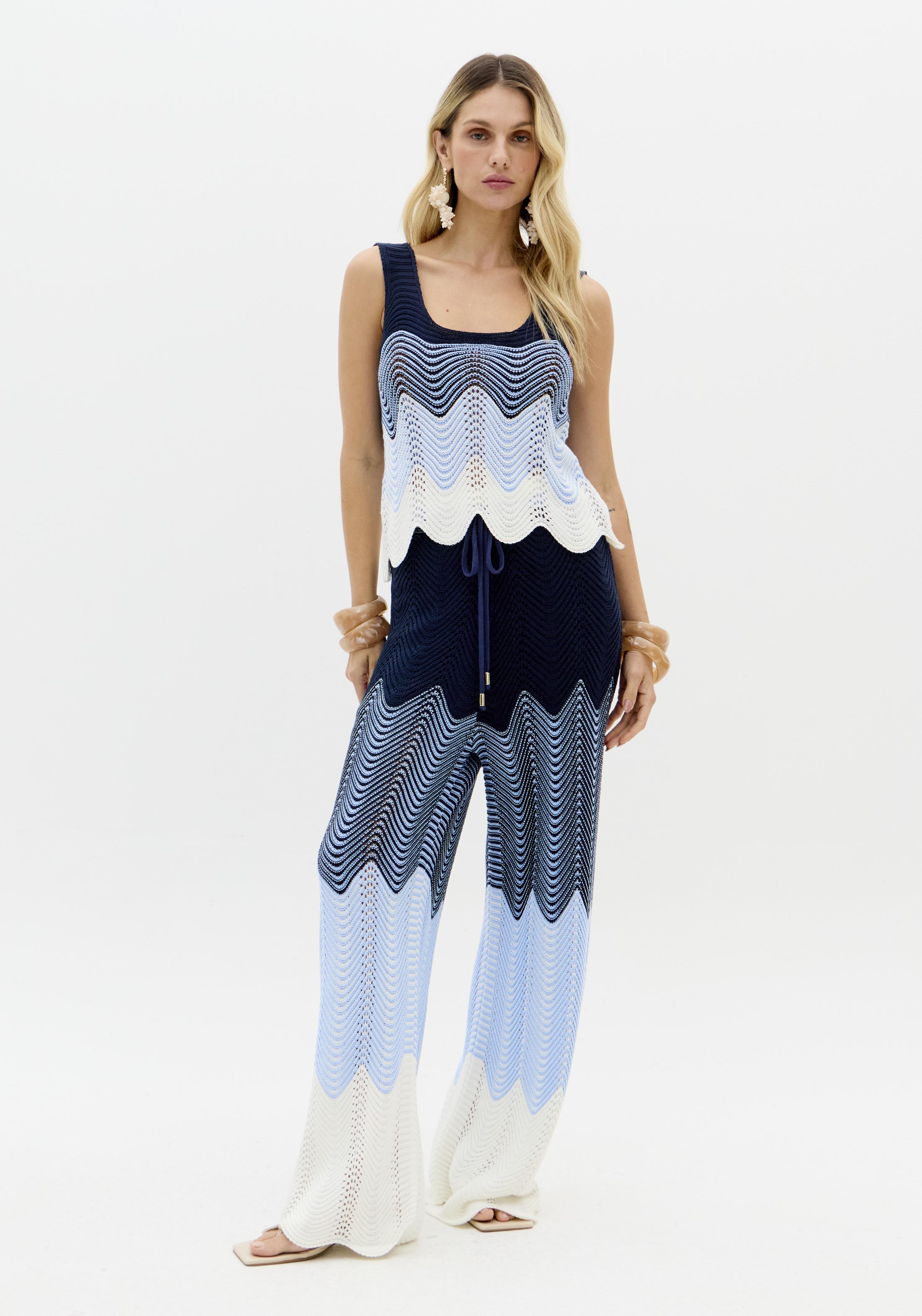 Top de Alças em Tricô Azul - Lança Perfume 2