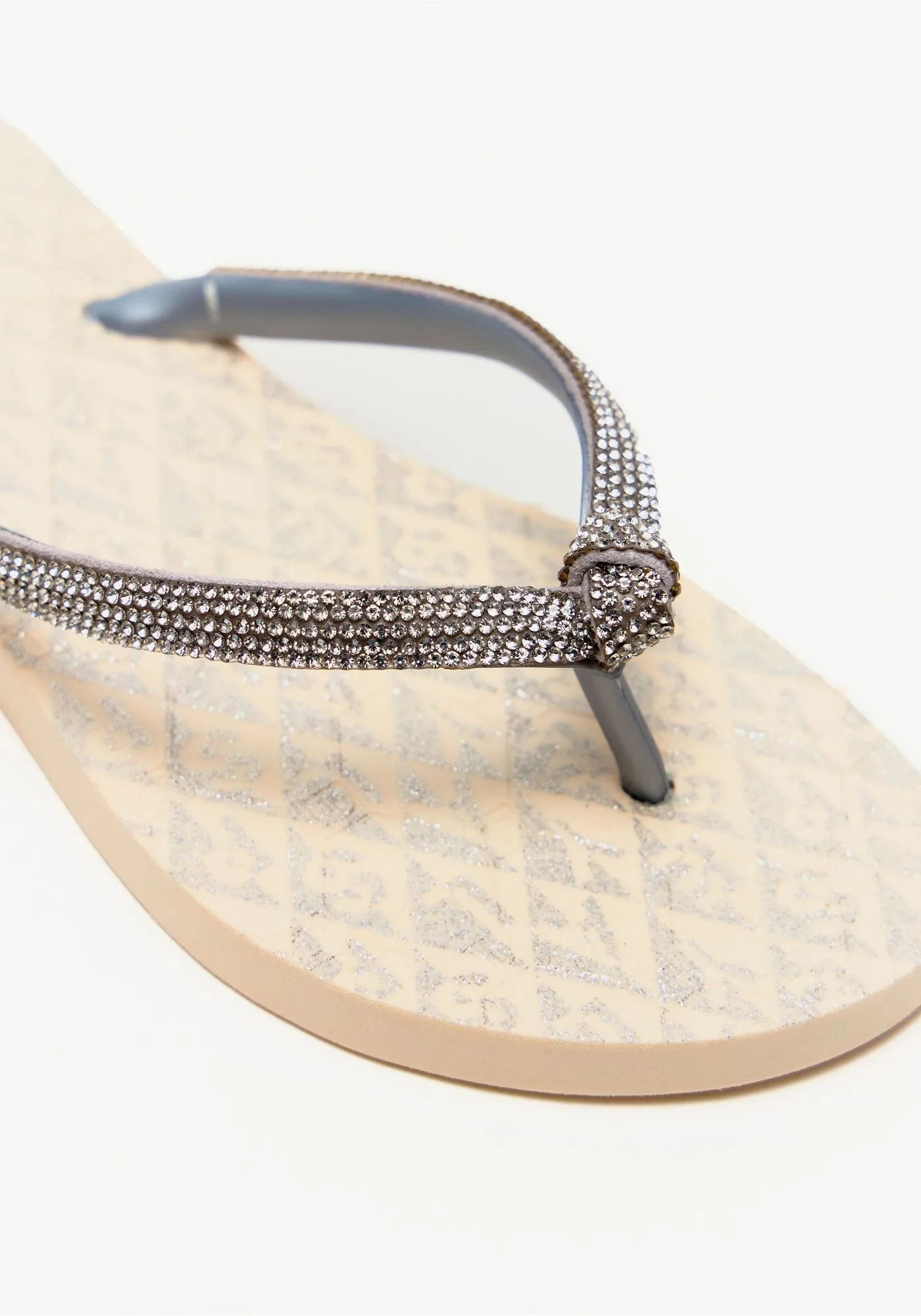 Chinelo Com Strass Prateado - Lança Perfume 3