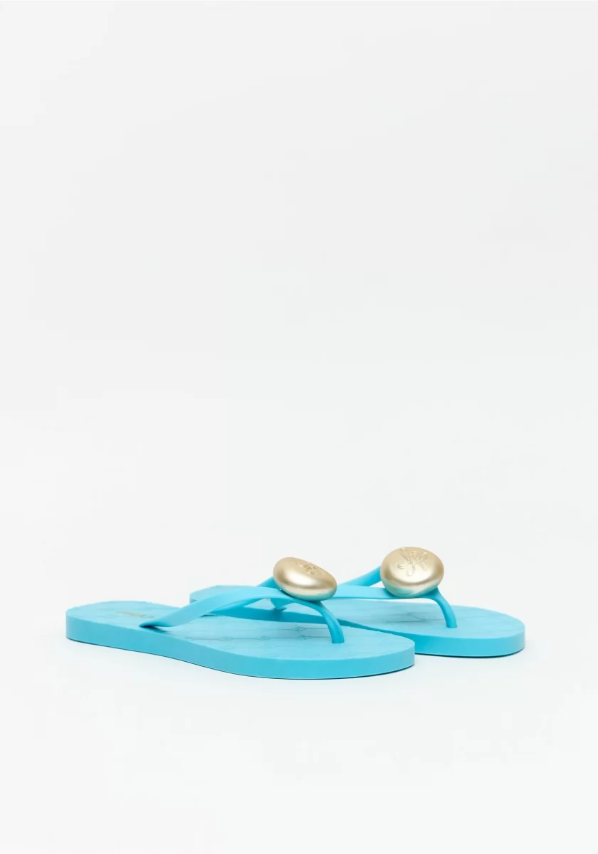 Chinelo Medalhão Azul Turquesa - Lança Perfume 2