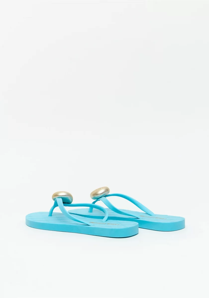 Chinelo Medalhão Azul Turquesa - Lança Perfume 3