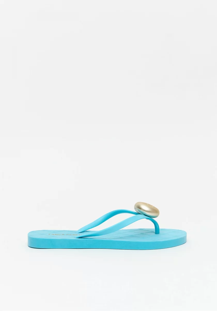 Chinelo Medalhão Azul Turquesa - Lança Perfume 1