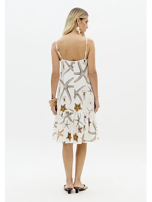 Vestido Curto STARFISH Branco - Lança Perfume 