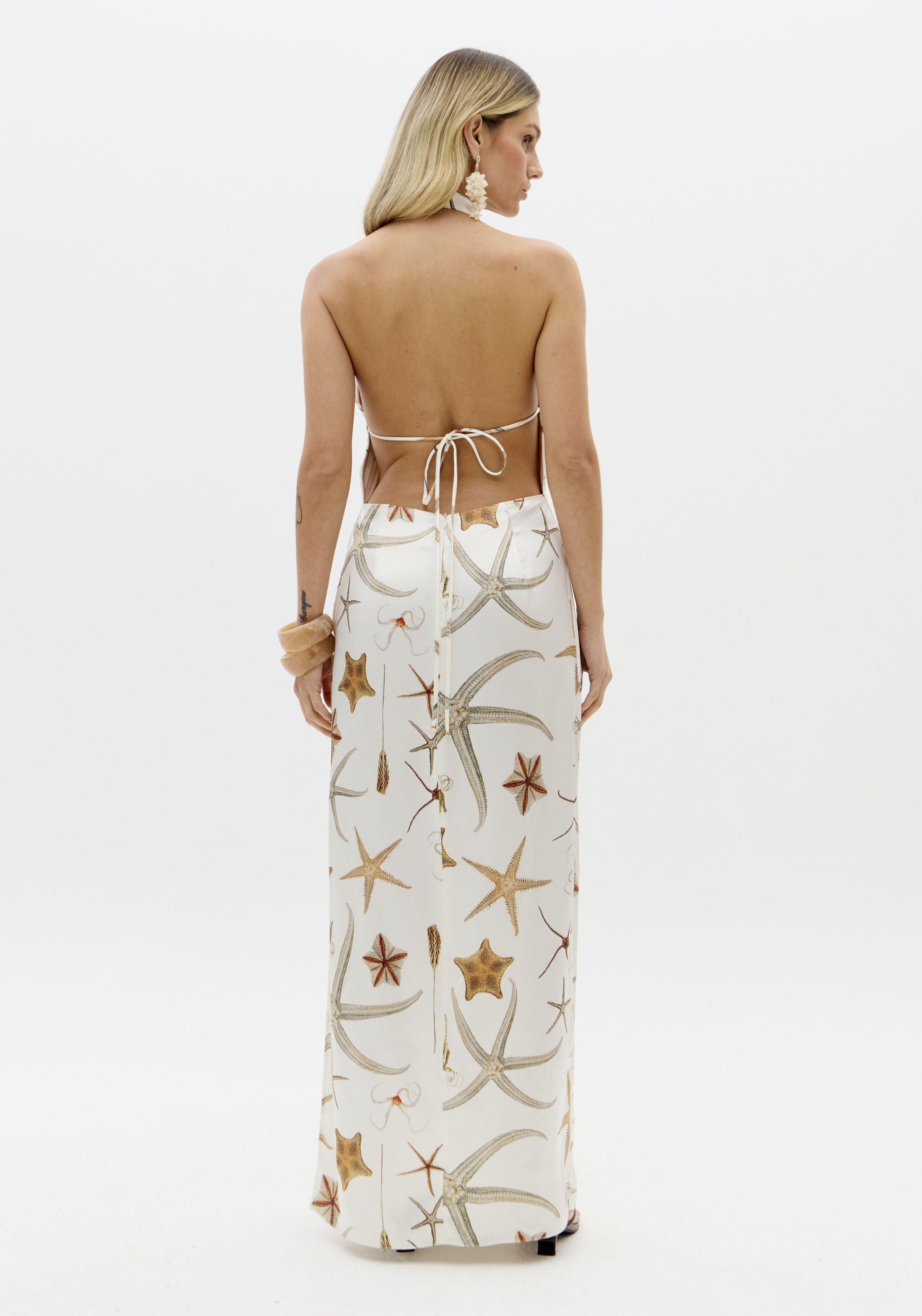 Vestido Comprido STARFISH Branco - Lança Perfume 2